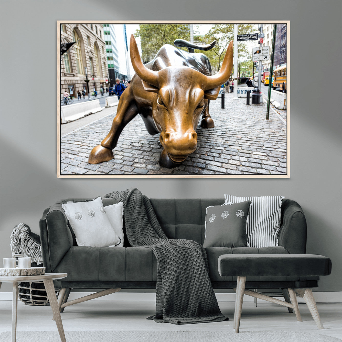 MGV-FC-36X24 - Charging Bull Wall Art Canvas Print