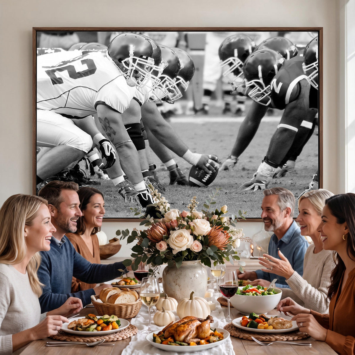 97432-MGV-CV-36X24 - American Football Player Wall Art Canvas Print