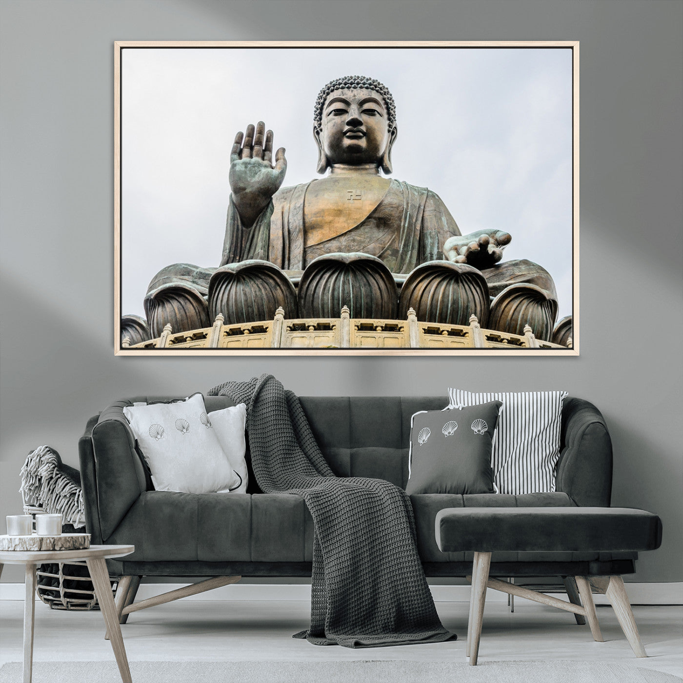 MGV-FC-36X24 - Buddha Statue Wall Art Canvas Print