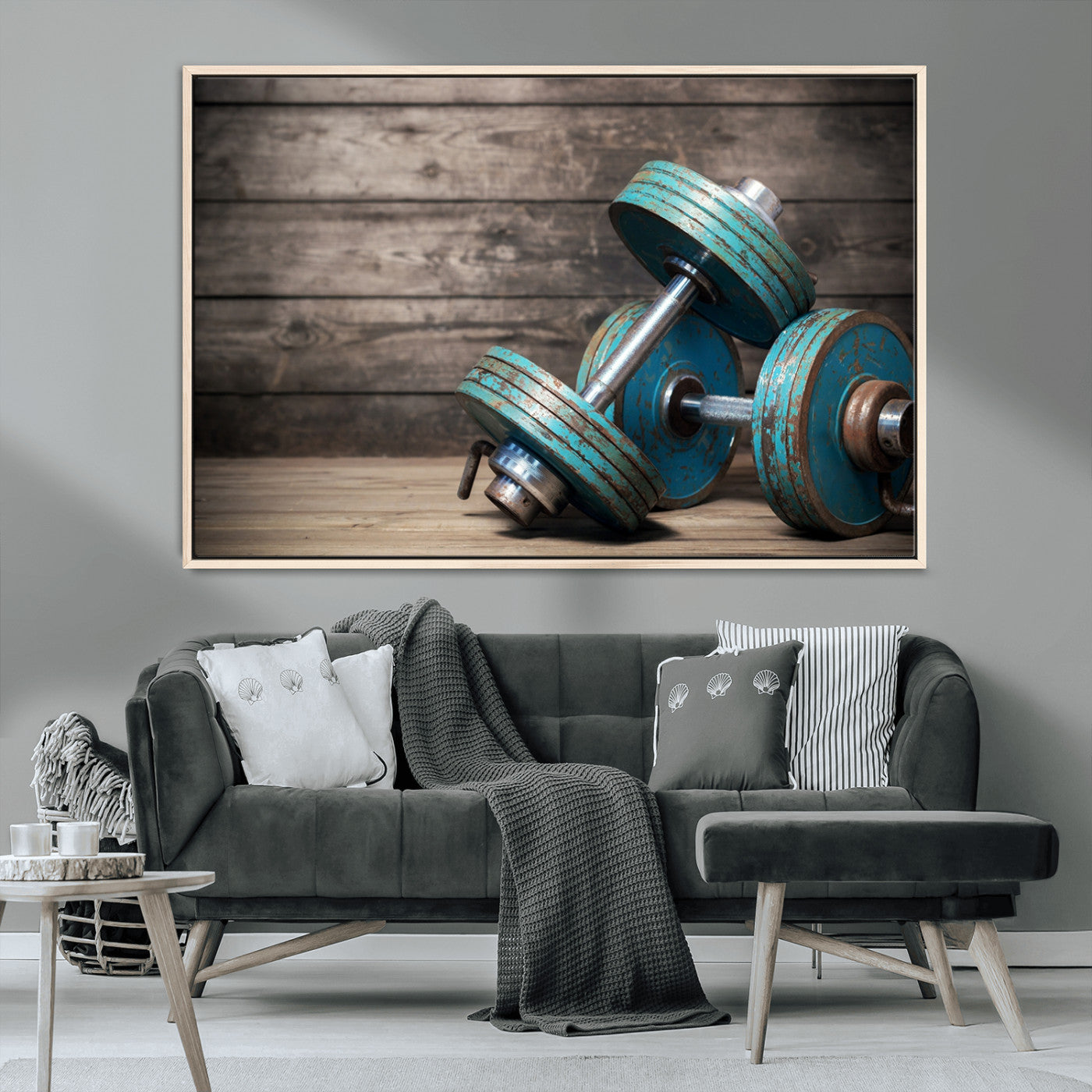 MGV-FC-36X24 - Dambell and Sport Wall Art Canvas Print