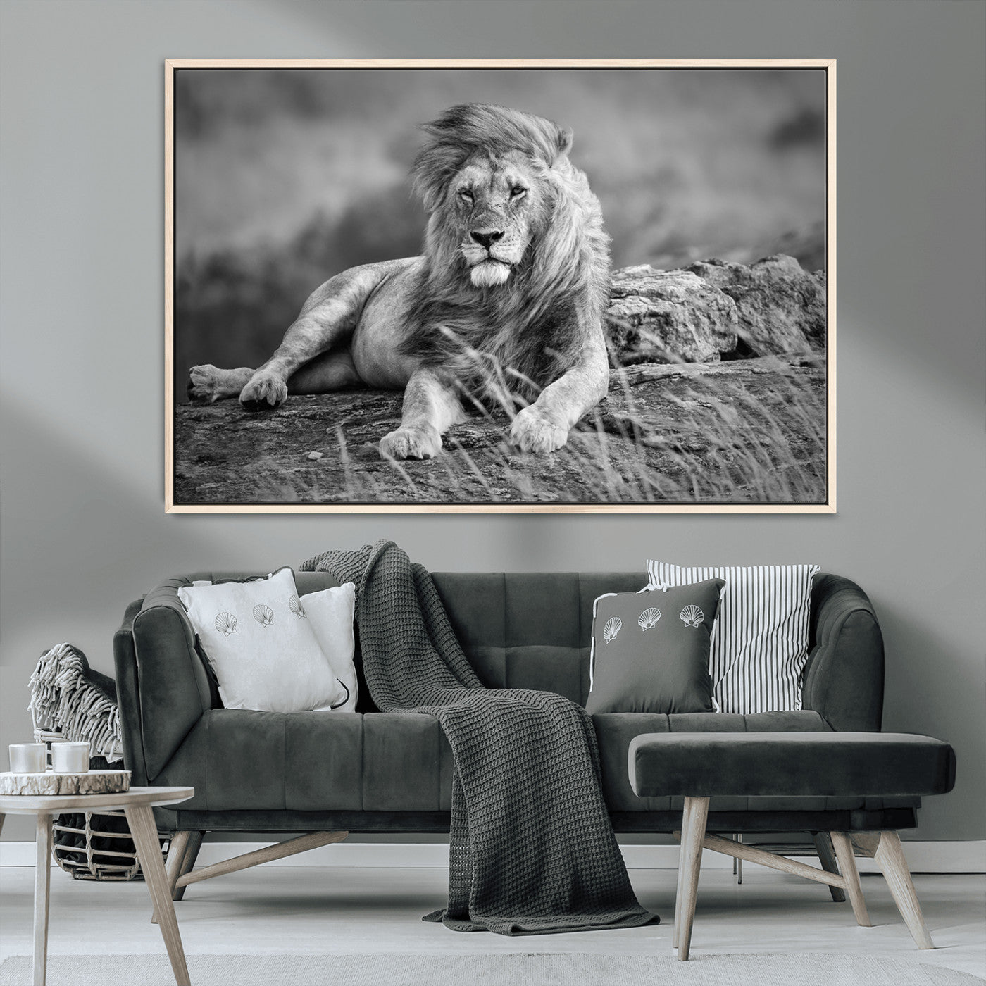 MGV-FC-36X24 - King of Forest Lion Wall Art Canvas Print