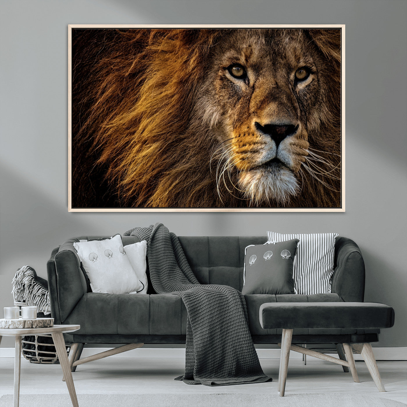 MGV-FC-36X24 - Mighty Lion Wall Art Animal Canvas Print