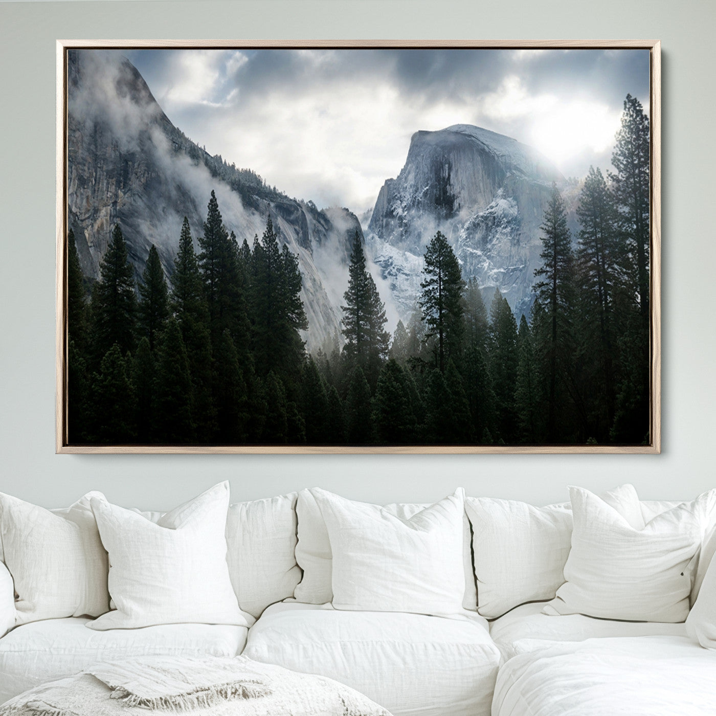 98725-MGV-FC-36X24_Natural-Wall Art Foggy Forest Landscape Canvas Print