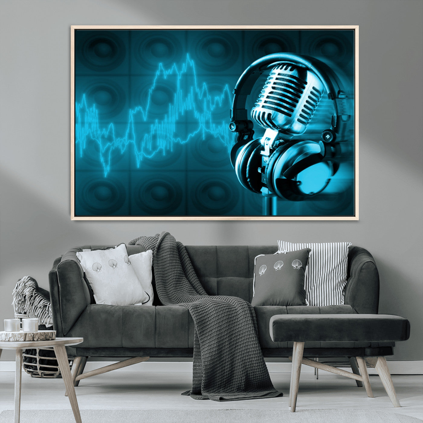 MGV-FC-36X24 - Music and Microphone Wall Art Canvas Print