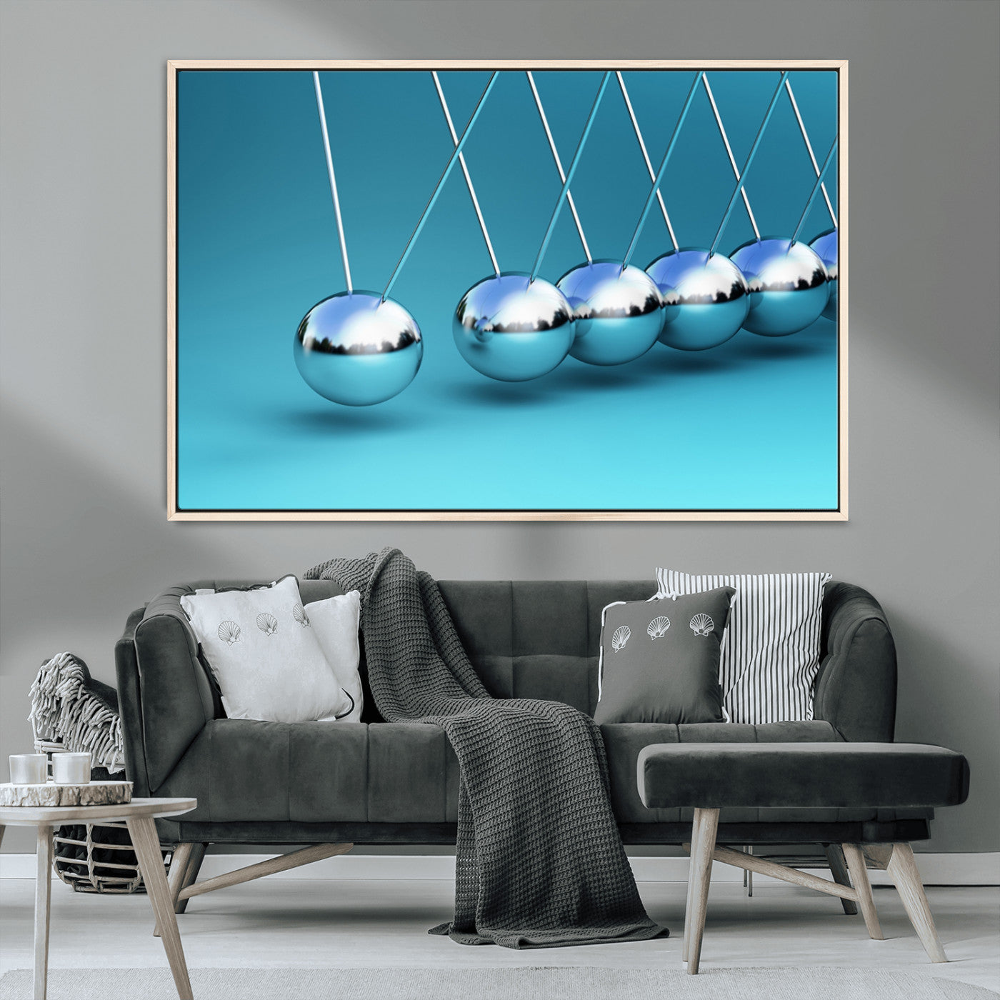 MGV-FC-36X24 - Wall Art Newton's Cradle Canvas Print, Framed Newton Cradle Canvas Print