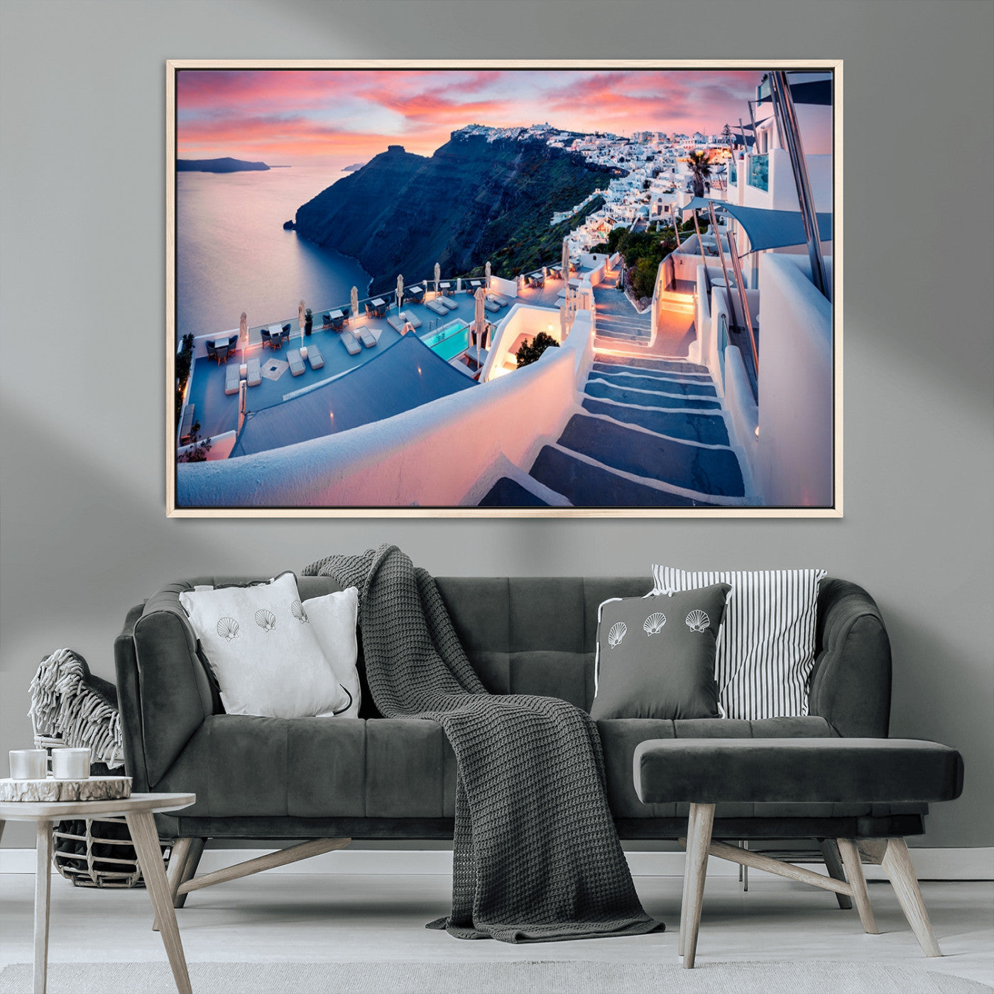 MGV-FC-36X24 - Santorini Island Wall Art Canvas Print