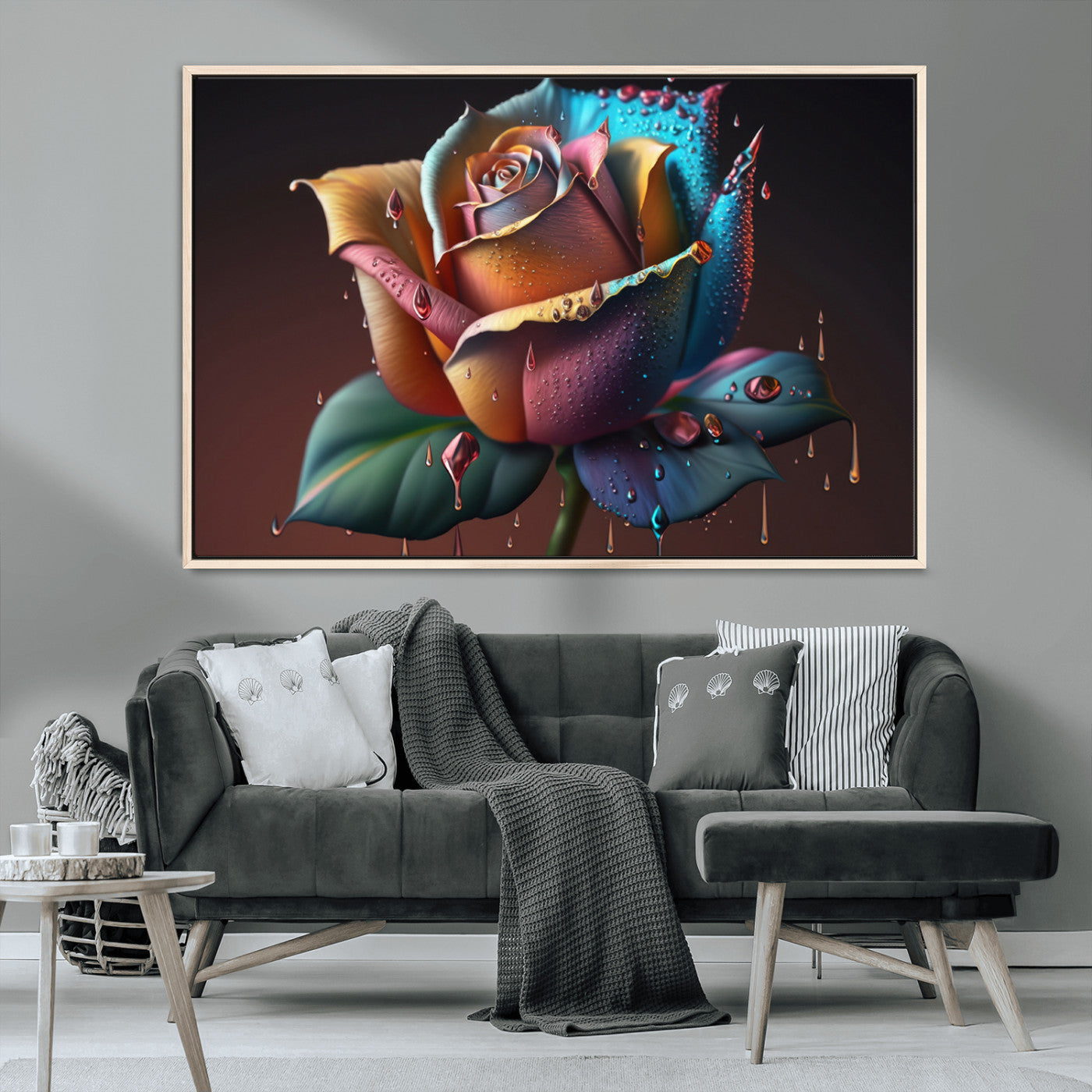 MGV-FC-36X24 - Abstract Rose Wall Art Canvas Print