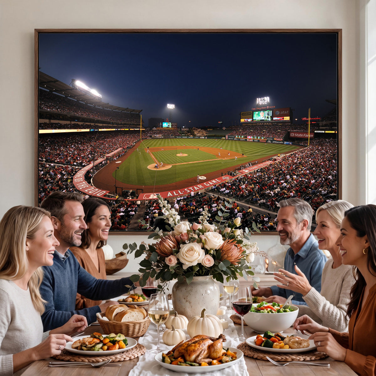 88896-MGV-CV-36X24 - Los Angeles Angels Baseball Team Print, Anaheim Angel Stadium Wall Art