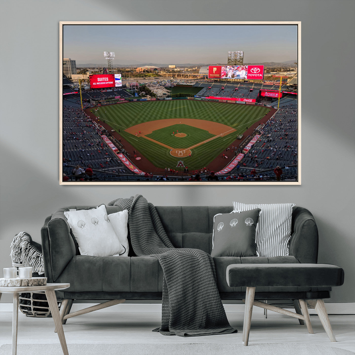 MGV-FC-36X24 - Los Angeles Angels Baseball Canvas Print - Anaheim Angel Stadium Wall Art Canvas Print