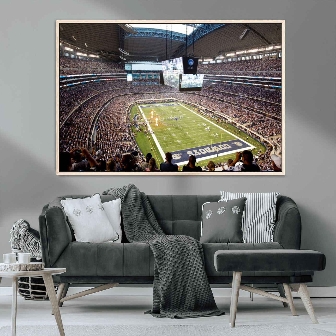 MGV-FC-36X24 - Dallas Cowboys Football Team Print - Arlington AT&T Stadium Wall Art Canvas Print