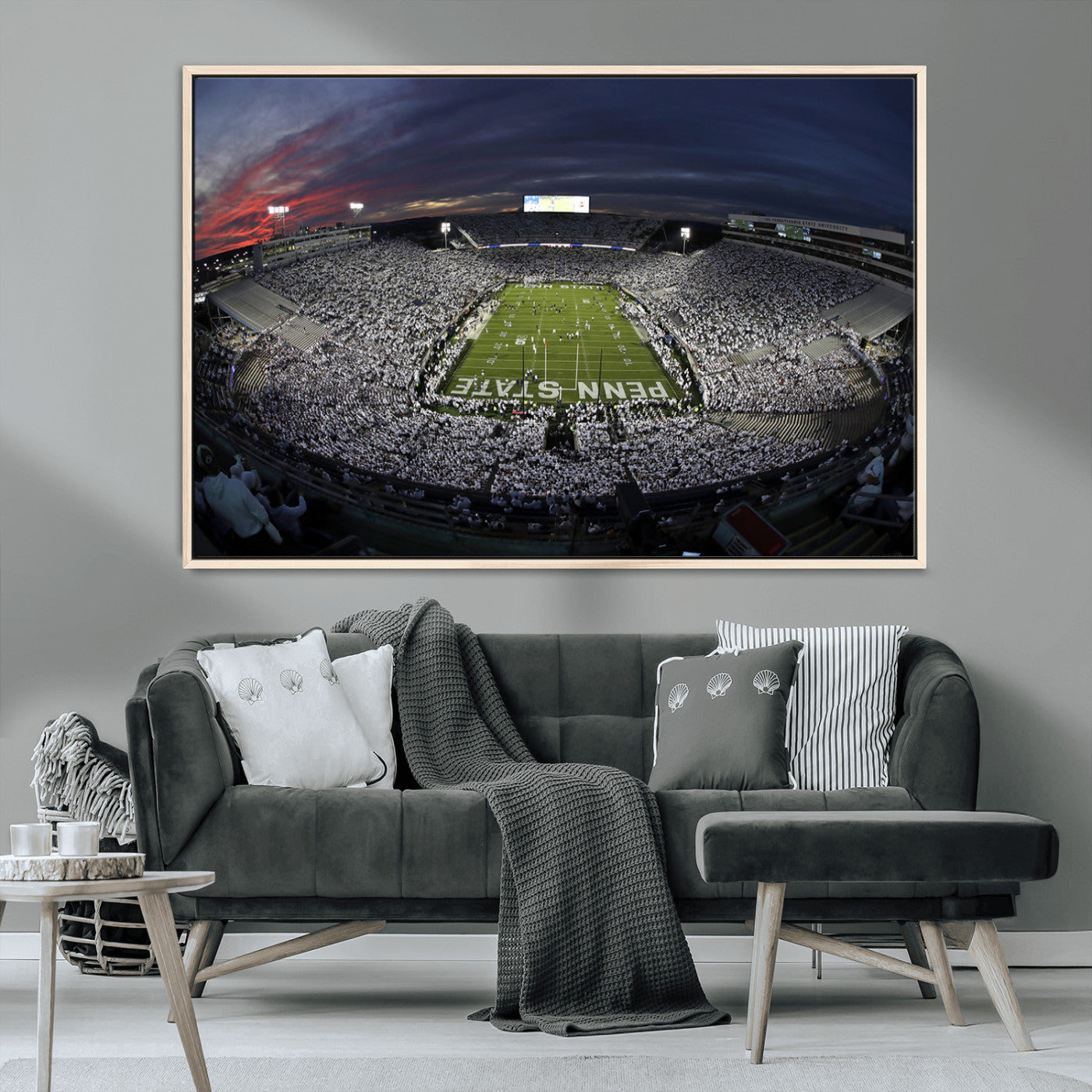 MGV-FC-36X24 - Penn State University Nittany Lions Football Team Print - University Park Beaver Stadium Wall Art