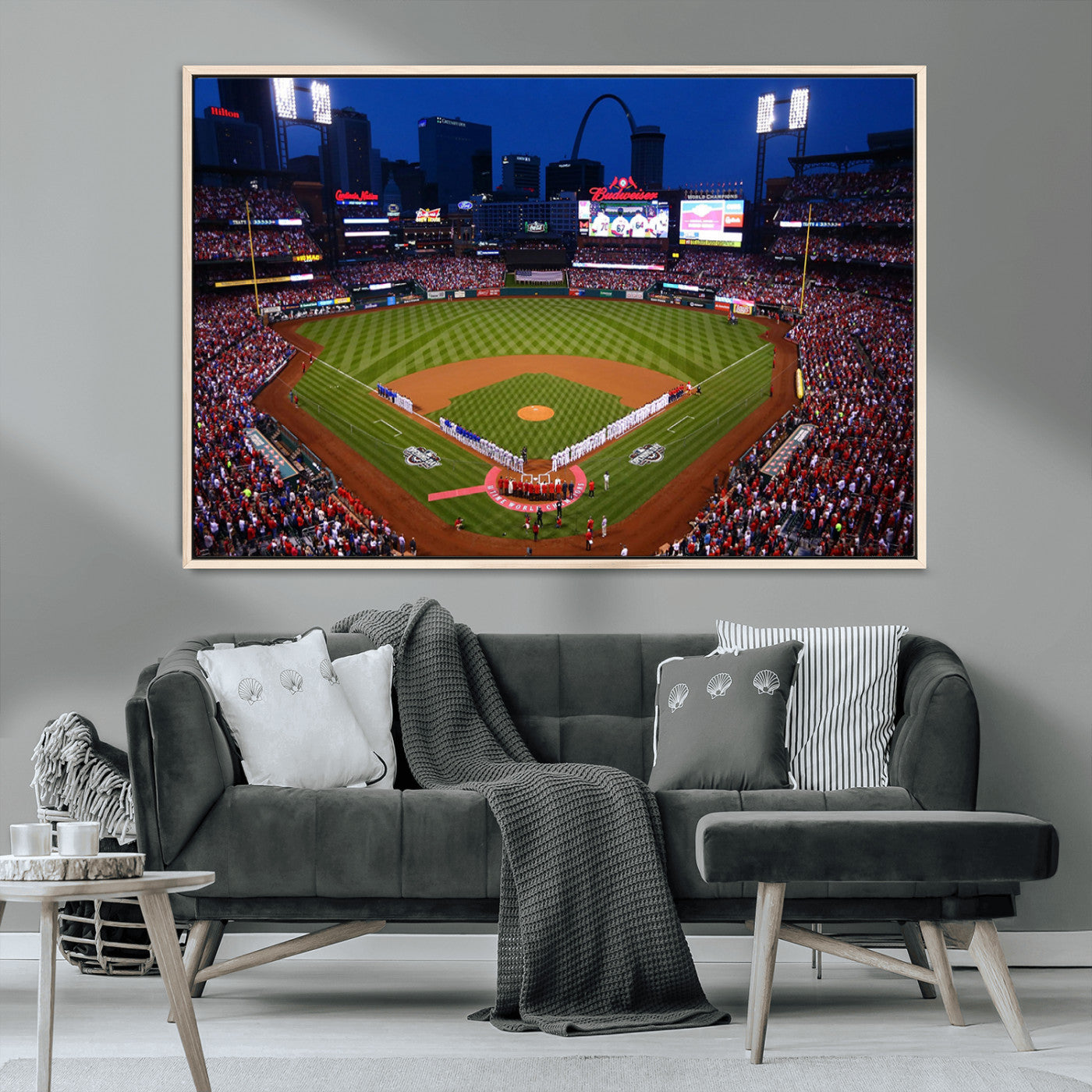 MGV-FC-36X24 - St. Louis Cardinals Baseball Team Print - Busch Stadium Wall Art Canvas Print
