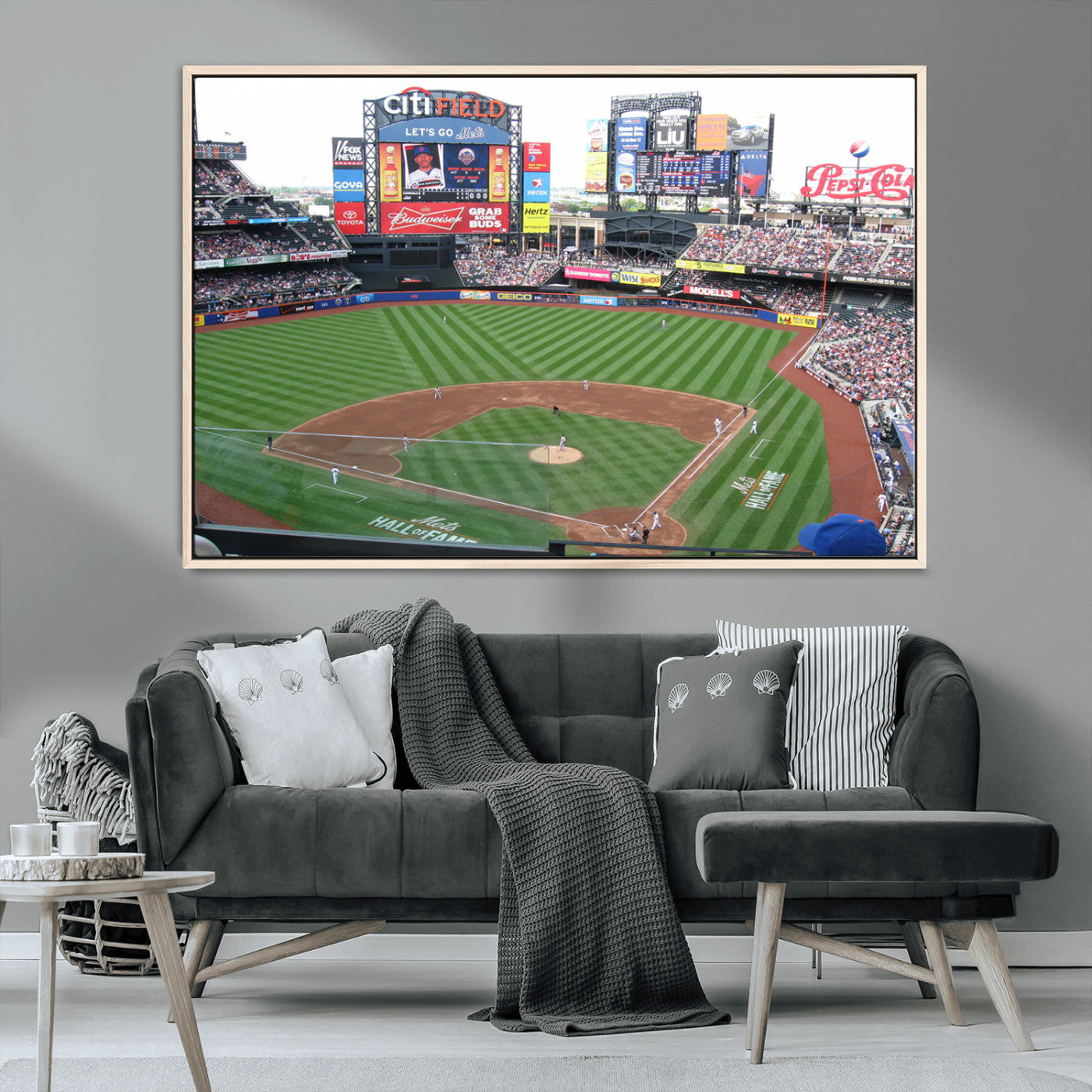 MGV-FC-36X24 - New York Mets Baseball Team Print - Citi Field Baseball Stadium Wall Art Canvas Print