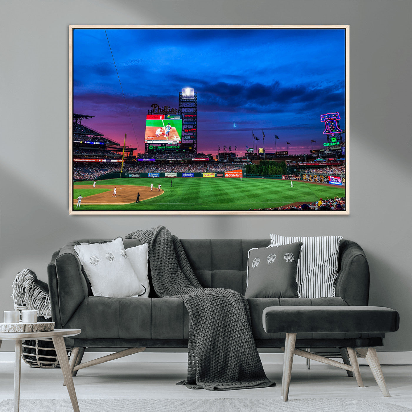 MGV-FC-36X24 - Philadelphia Phillies Baseball Team Print - Philadelphia Citizens Bank Park Stadium Canvas Wall Art