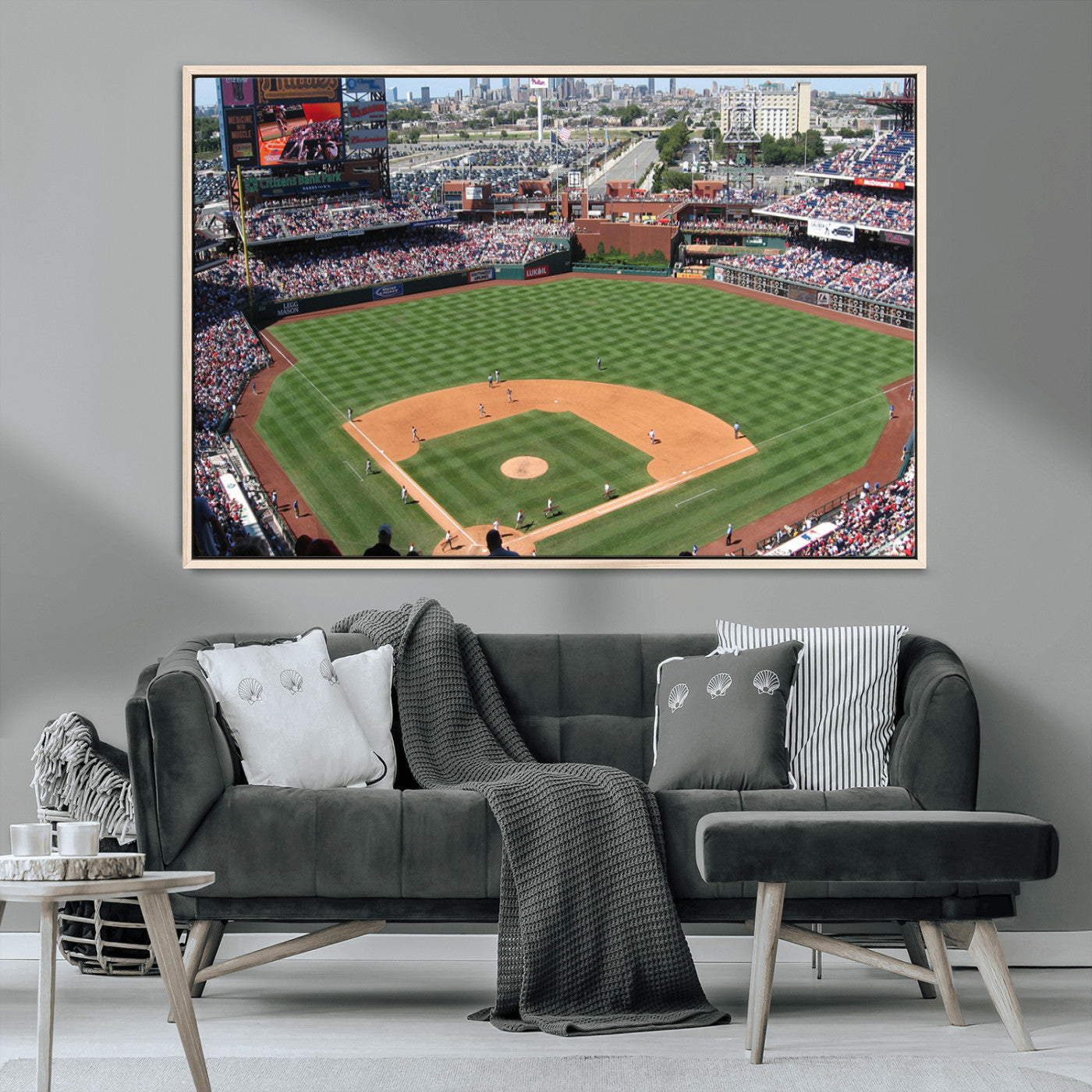 MGV-FC-36X24 - Philadelphia Phillies Baseball Team Print - Philadelphia Citizens Bank Park Stadium Wall Art Canvas
