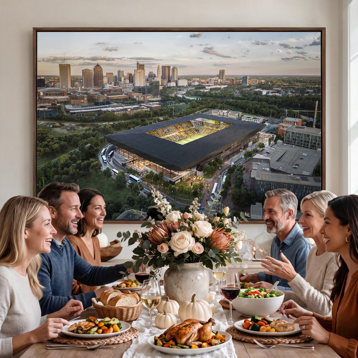 90971-MGV-CV-36X24 - Columbus Crew Soccer Team Print - Columbus Crew Stadium Wall Art, Columbus Crew Soccer Wall Art