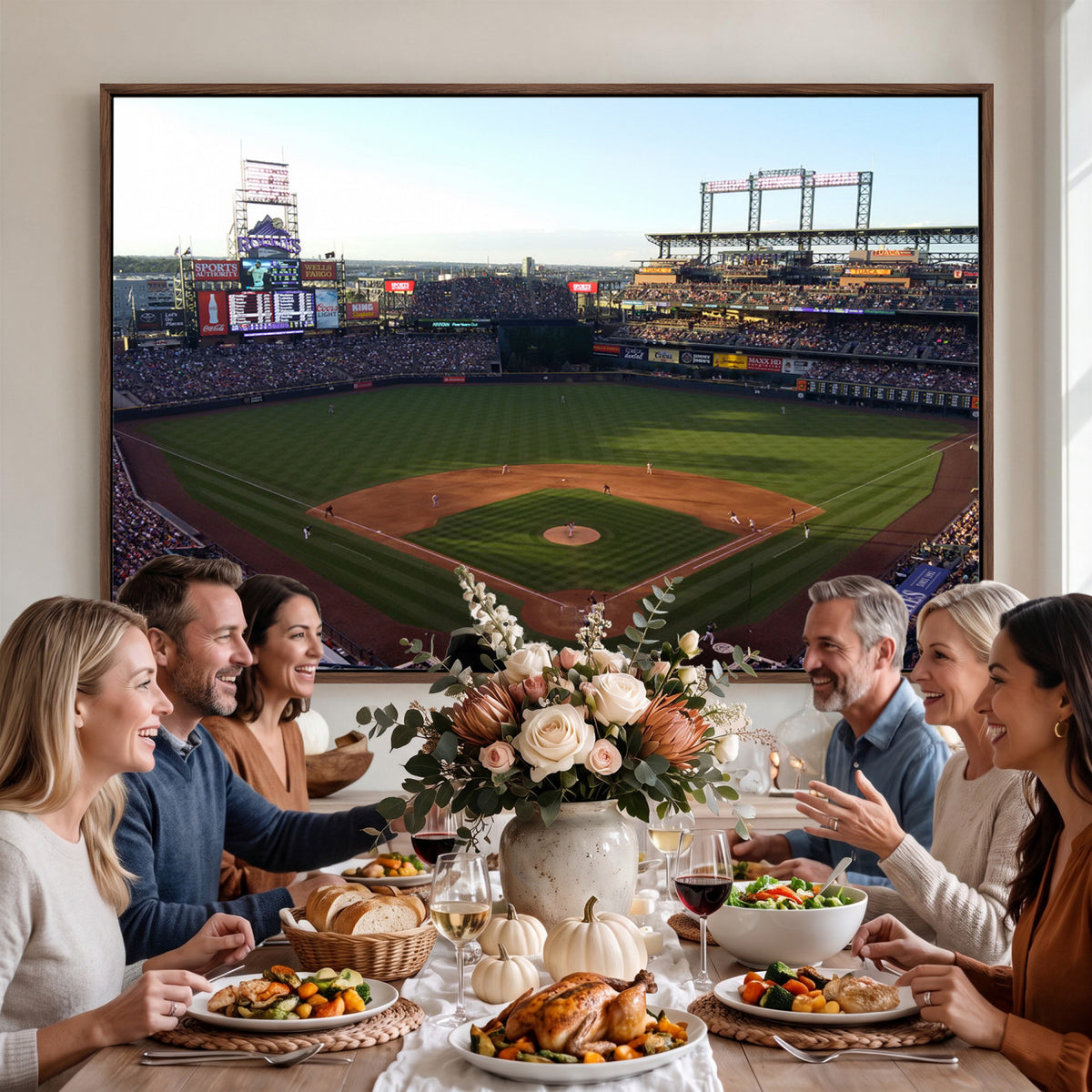 21638-MGV-CV-36X24 - Colorado Rockies Coors Field Wall Art Canvas Print, MLB Baseball Stadium