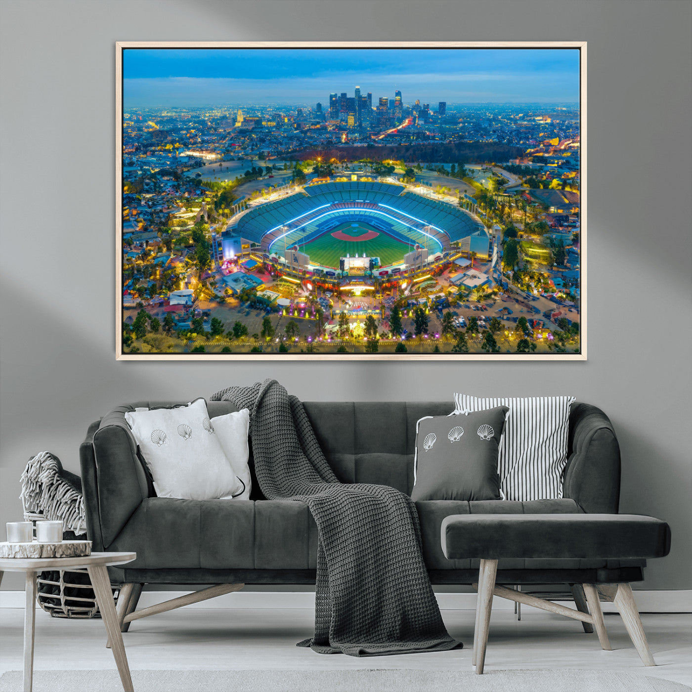 MGV-FC-36X24 - Los Angeles Dodgers Wall Art Canvas, Dodger Stadium Wall Art Canvas Print - MLB Baseball Stadium