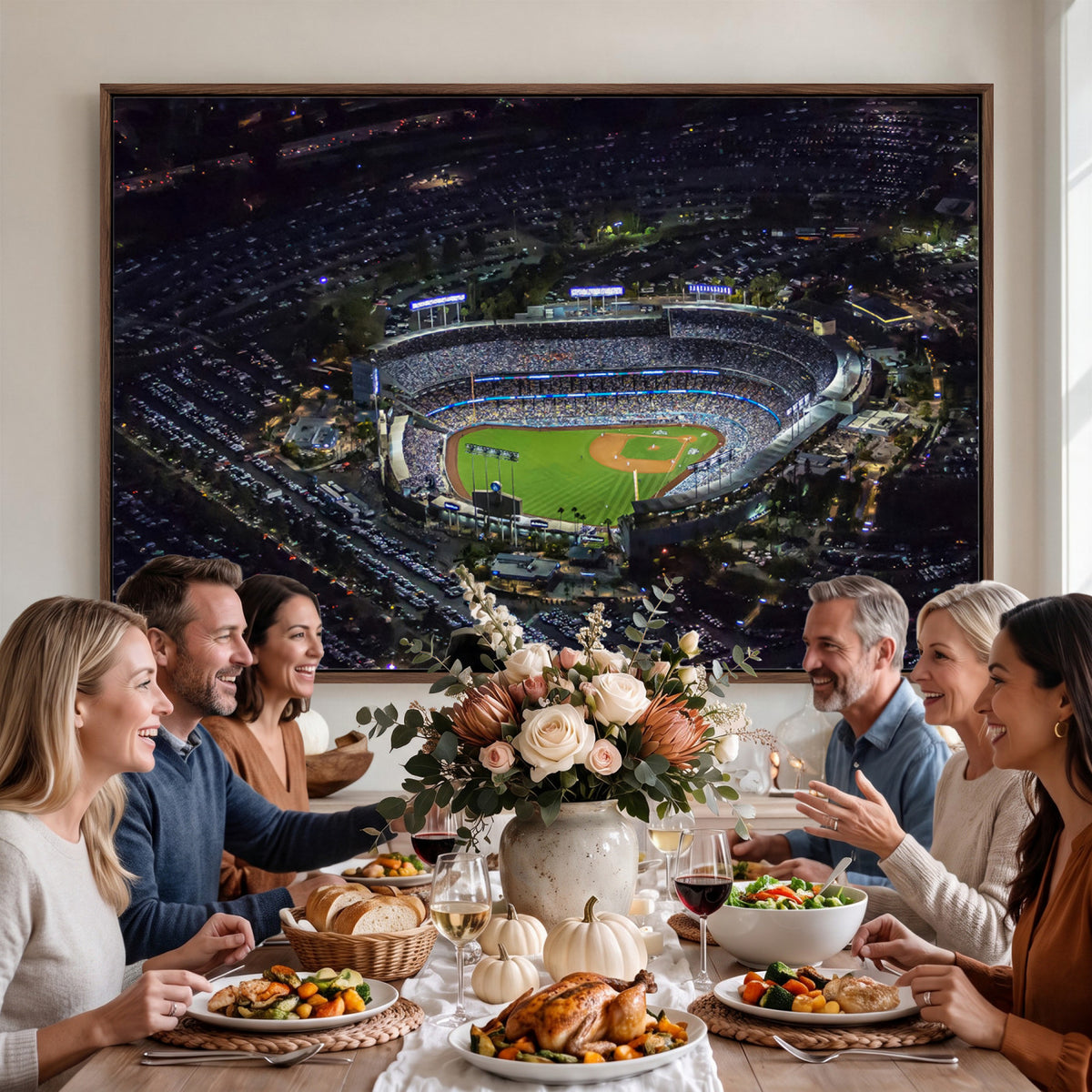 20932-MGV-CV-36X24 - Los Angeles Dodgers Dodger Stadium Wall Art Canvas Print