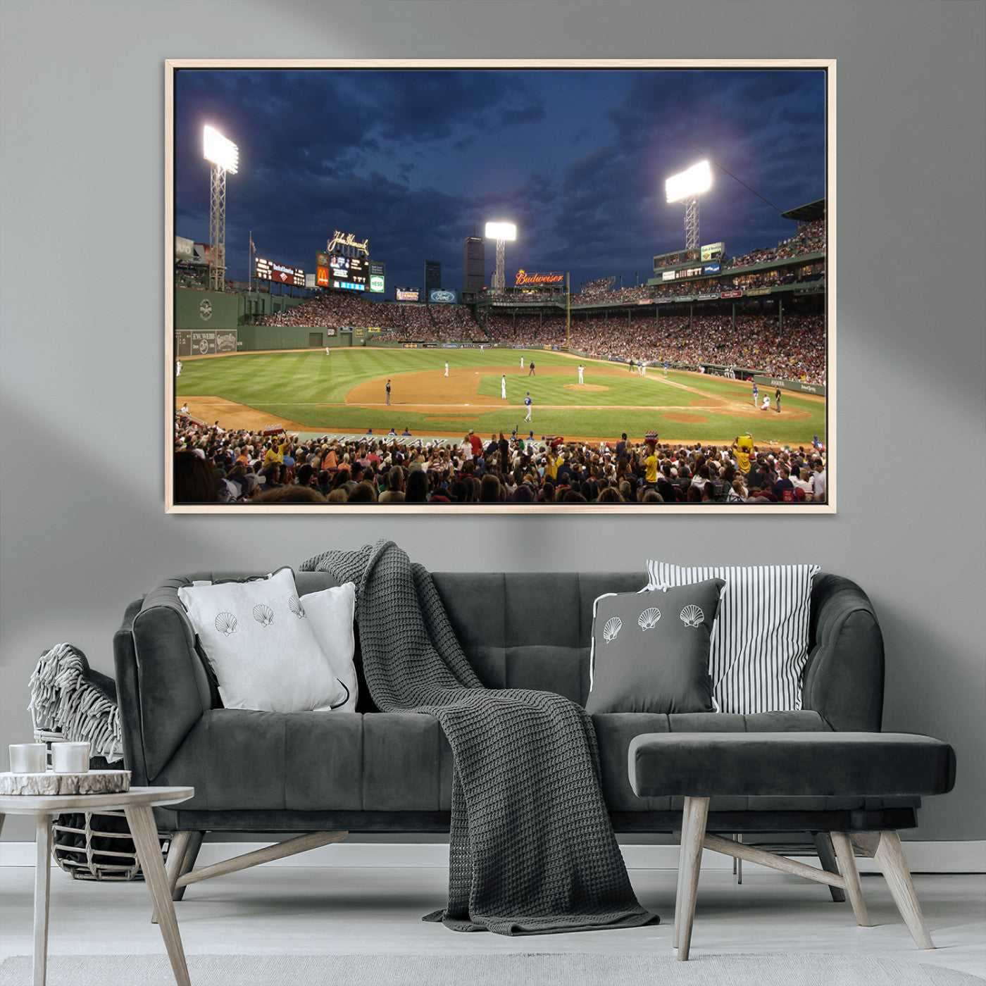 MGV-FC-36X24 - Boston Red Sox Baseball Team Print Canvas - Massachusetts Fenway Park Stadium Wall Art Canvas Print