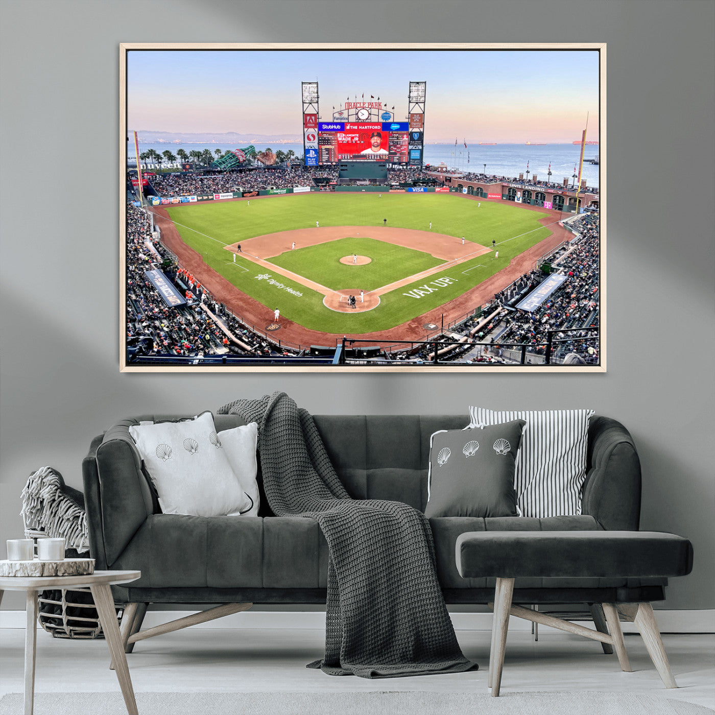 MGV-FC-36X24 - San Francisco Giants Baseball Team Print - Oracle Park Stadium Wall Art Canvas Print