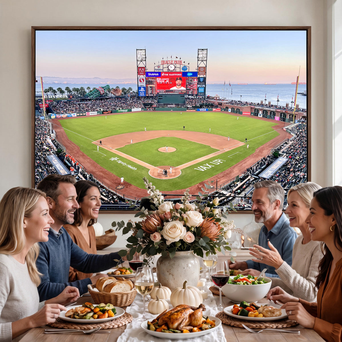 16055-MGV-CV-36X24 - San Francisco Giants Baseball Team Print, Oracle Park