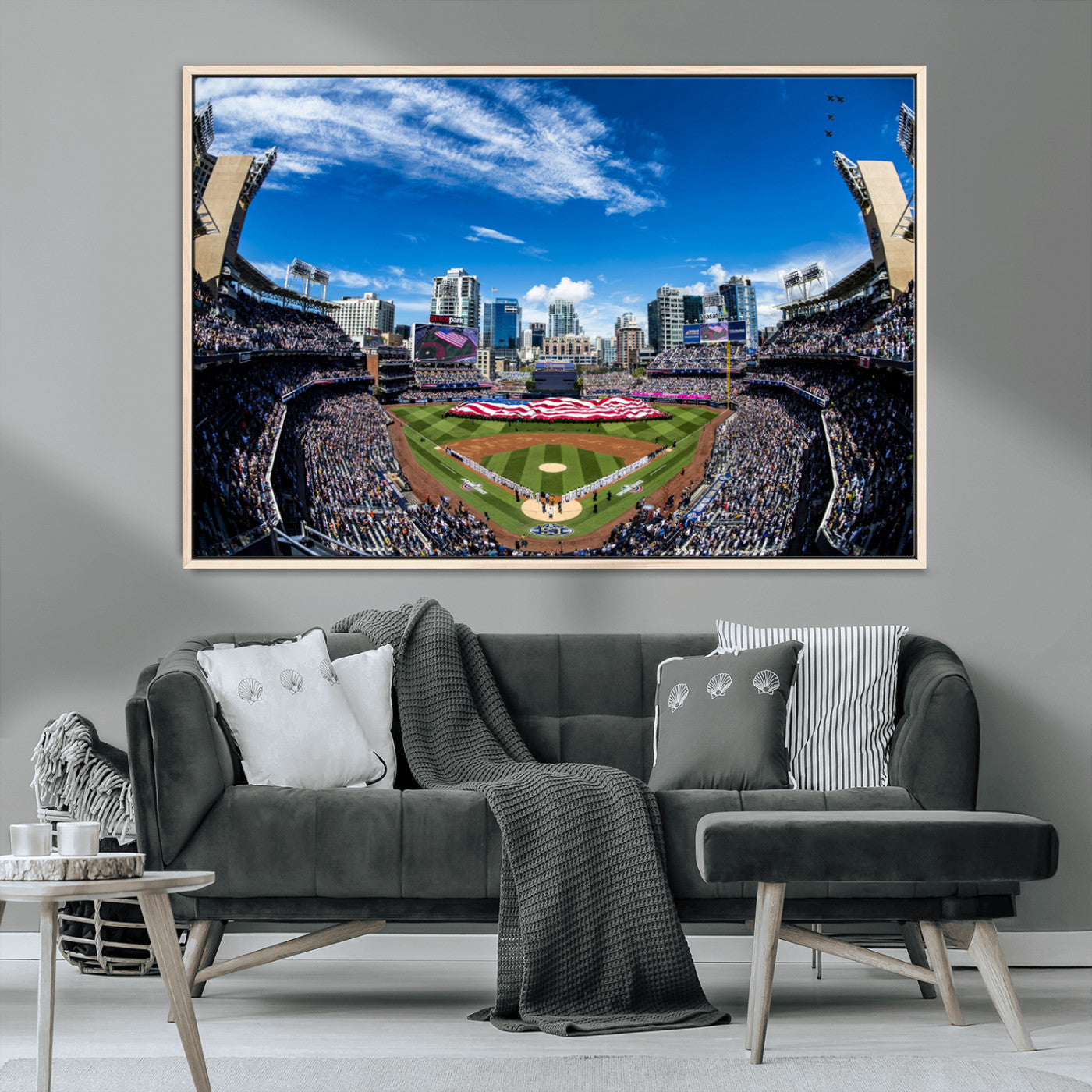 MGV-FC-36X24 - San Diego Padres Baseball Team Print - Petco Park Stadium Wall Art Canvas Print