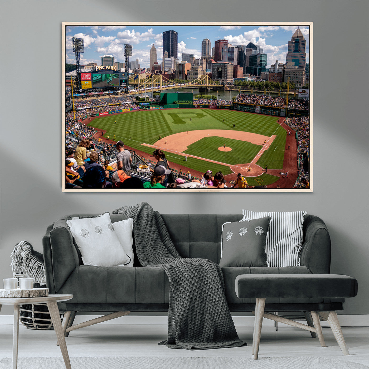 MGV-FC-36X24 - Pittsburgh Pirates Baseball Team Print - PNC Park Stadium Wall Art Canvas Print - Ready to Hang