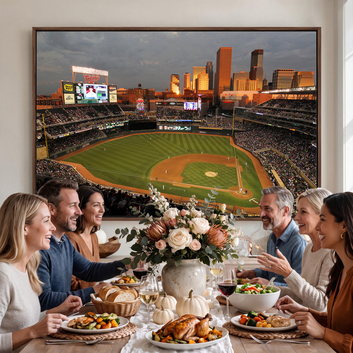 99822-MGV-CV-36X24 - Minnesota Twins Baseball Team Print, Minneapolis Target Field Stadium Wall Art