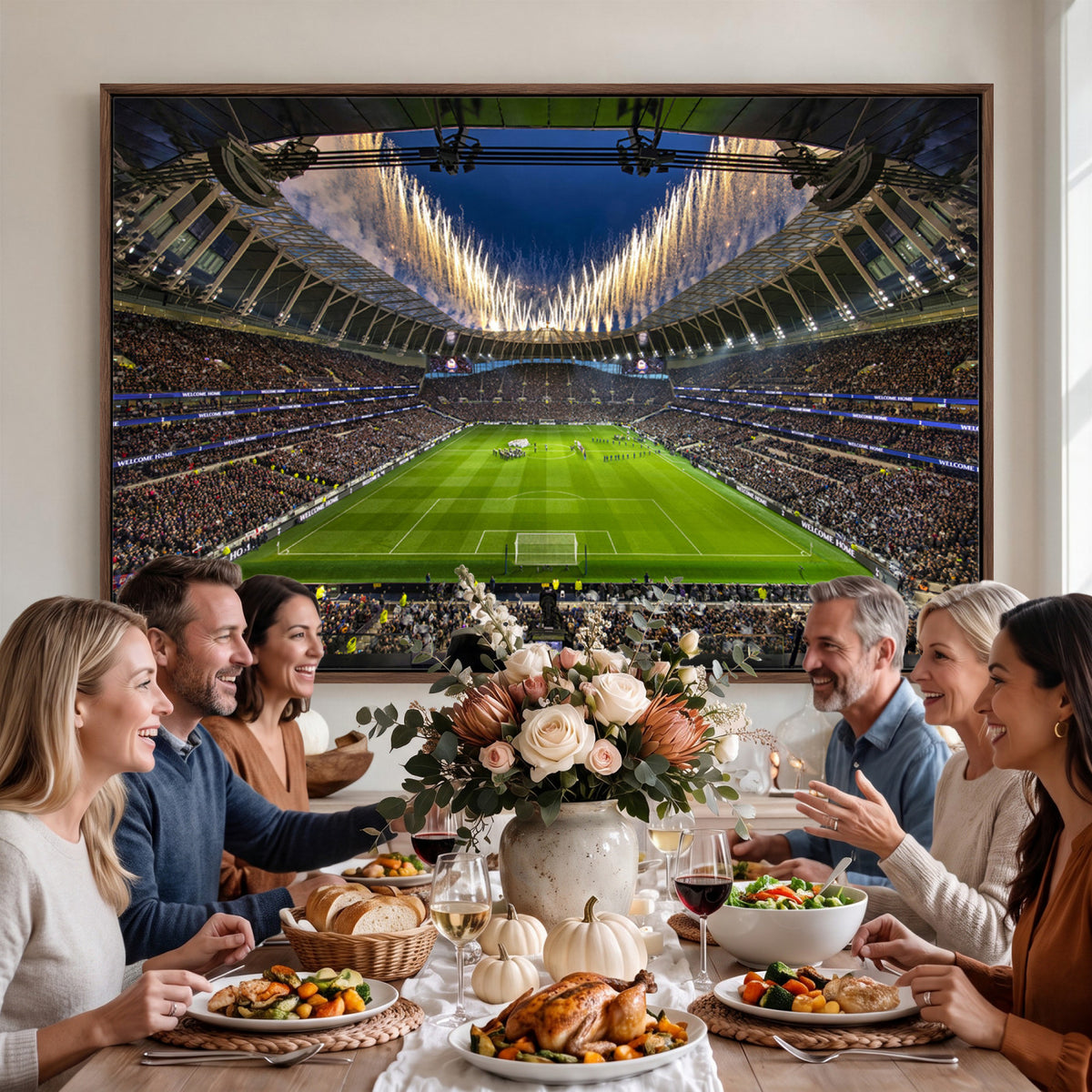 40157-MGV-CV-36X24 - Tottenham Hotspur Football Team Print, London Tottenham Hotspur Stadium Wall Art