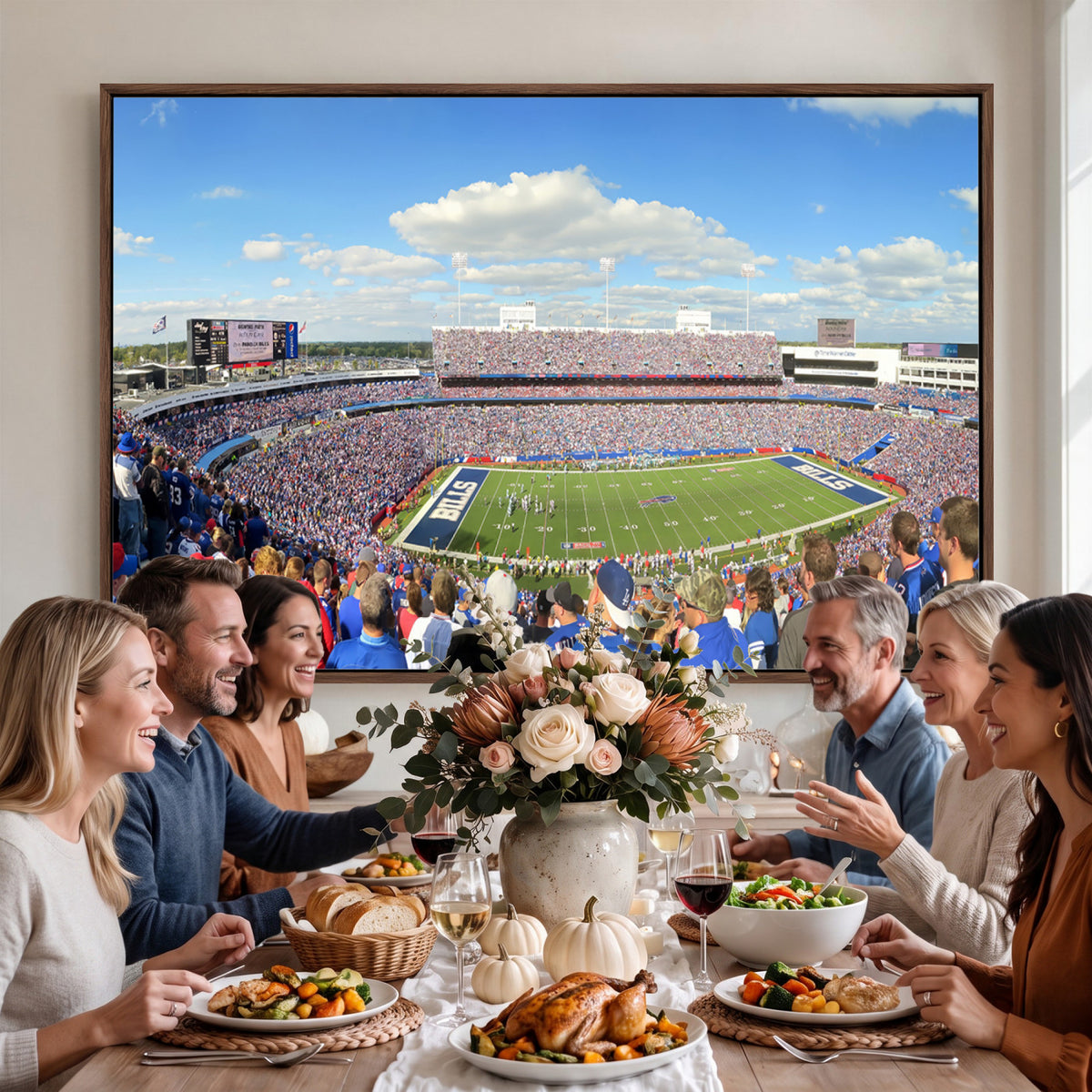 35302-MGV-CV-36X24 - Buffalo Bills NFL Football Team Print, Game Day at Buffalo Highmark Stadium