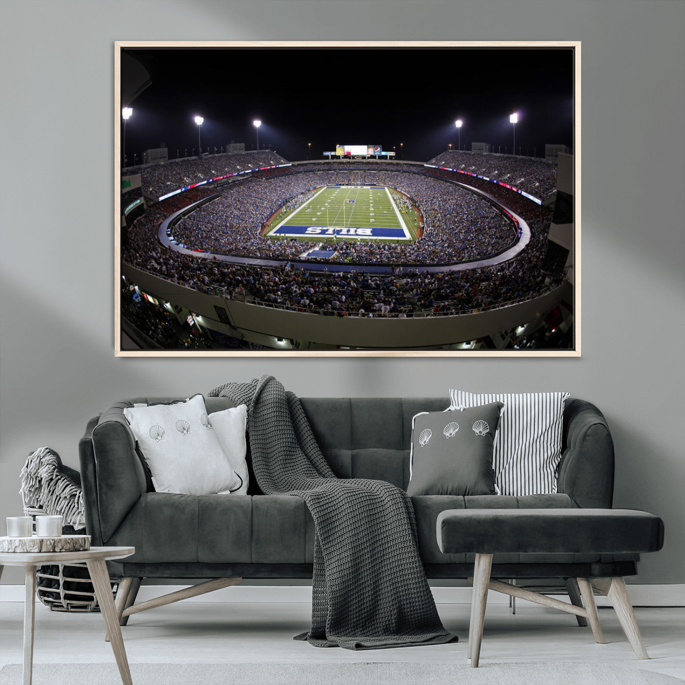 MGV-FC-36X24 - Buffalo Bills NFL Football Team Print - Buffalo Highmark Stadium Wall Art Canvas Print