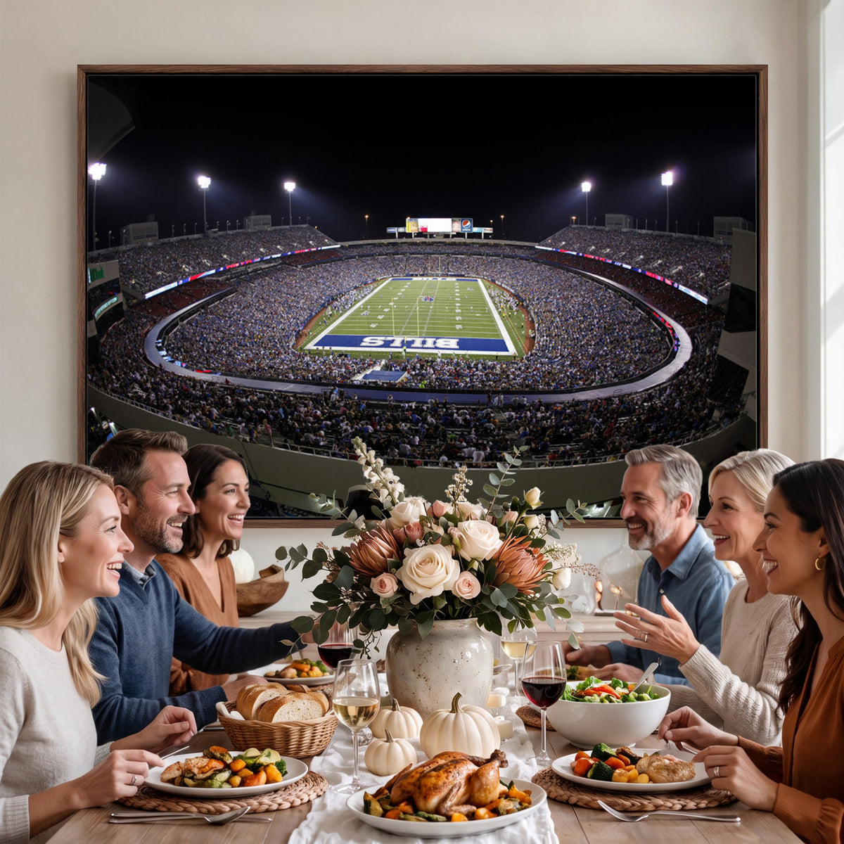 98546-MGV-CV-36X24 - Buffalo Bills NFL Football Team Print, Buffalo Highmark Stadium Wall Art