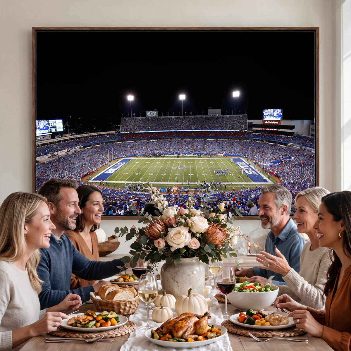 59036-MGV-CV-36X24 - Buffalo Bills Wall Art, Buffalo Bills Stadium Canvas Print for Sports Decor