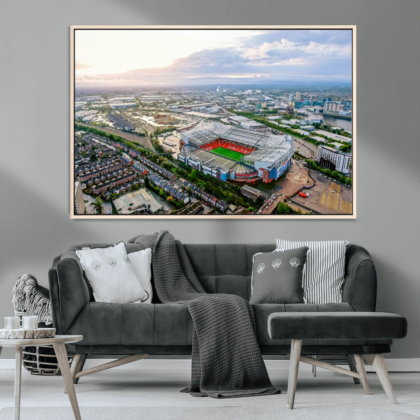 MGV-FC-36X24 - Old Trafford Manchester United Stadium Wall Art Canvas Print - Aerial View Stadium, Old Trafford