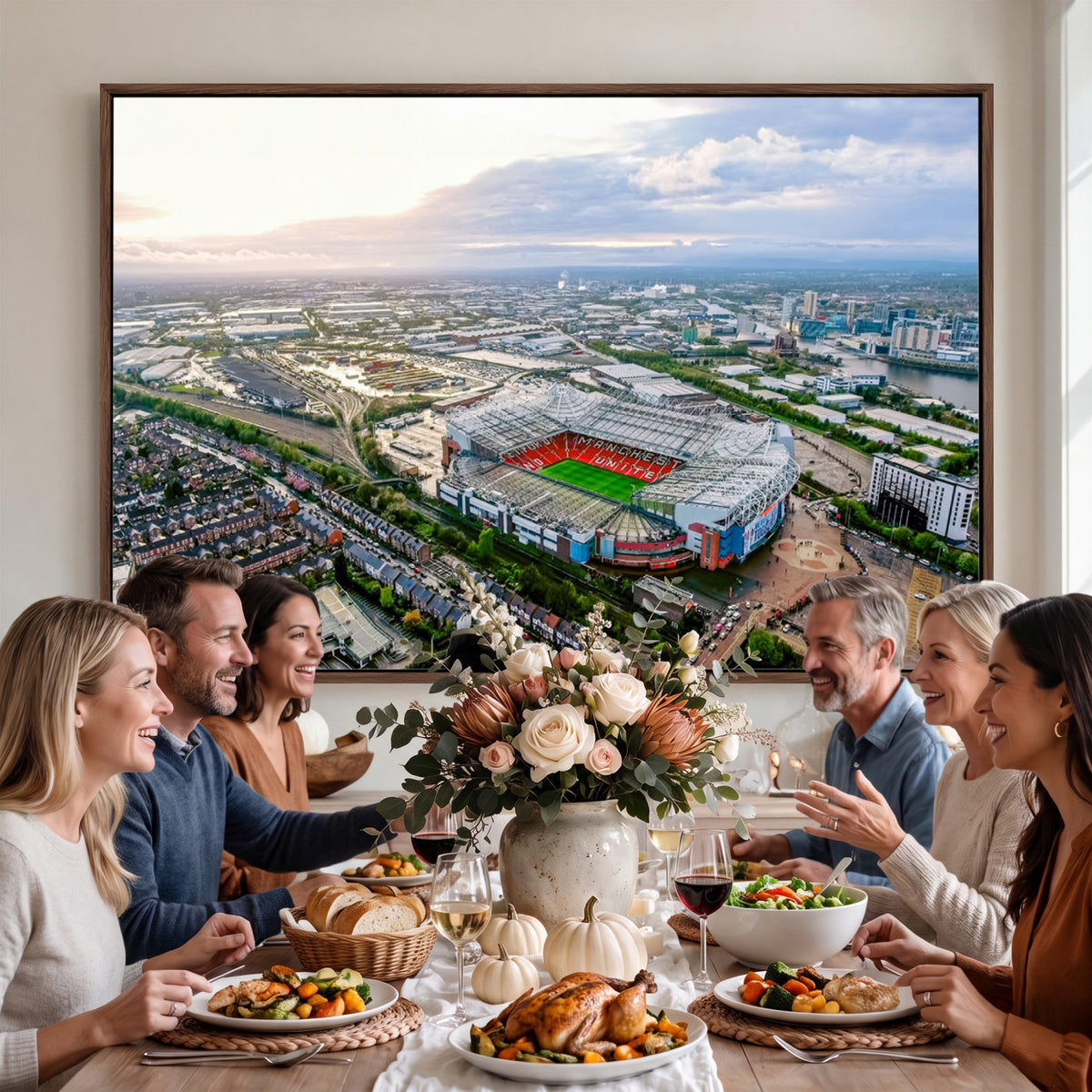 85657-MGV-CV-36X24 - Old Trafford Manchester United Stadium Wall Art Canvas Print