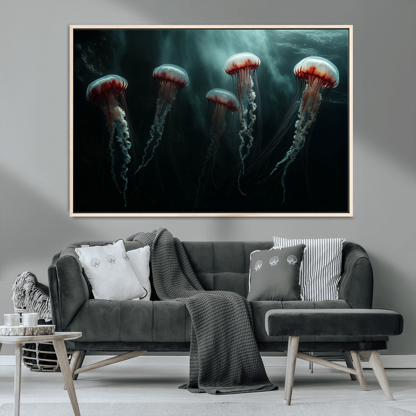 MGV-FC-36X24 - Abstract Jellyfish Wall Art Canvas Print