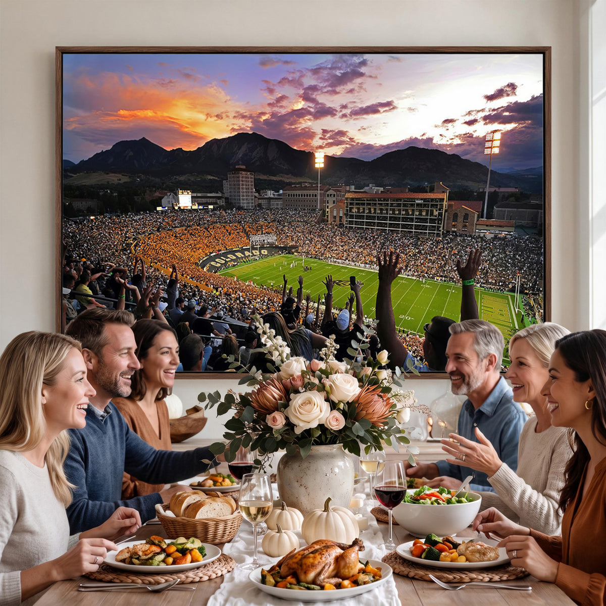 52579-MGV-CV-36X24 - Folsom Field, University of Colorado Buffaloes Football, Framed and Ready to Hang