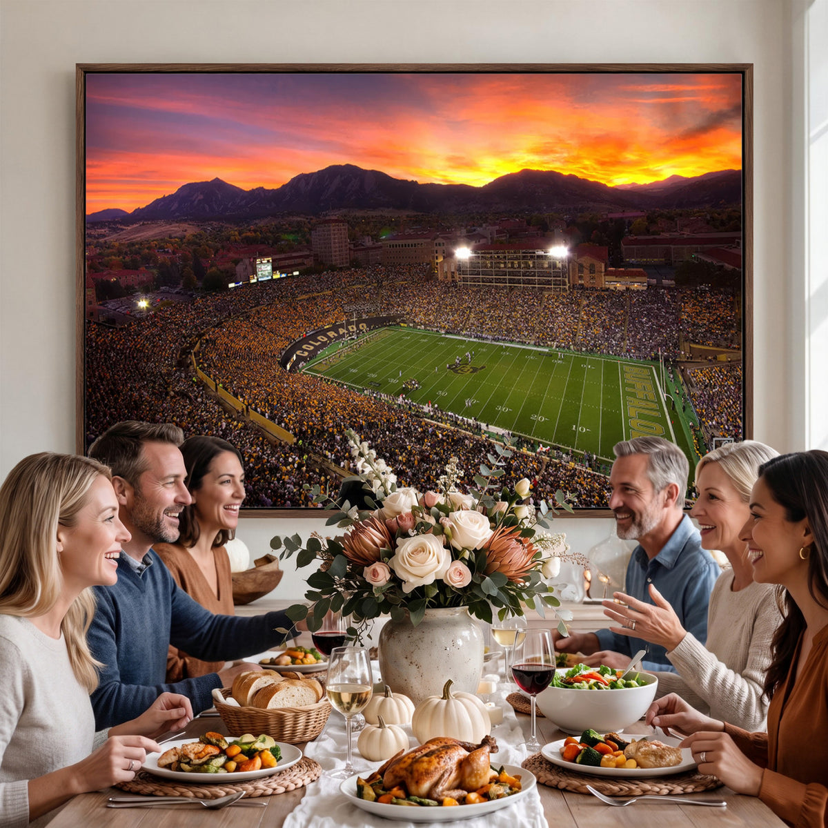 84649-MGV-CV-36X24 - Folsom Field, University of Colorado Buffaloes Football, Extra Large Game Room Wall Decor