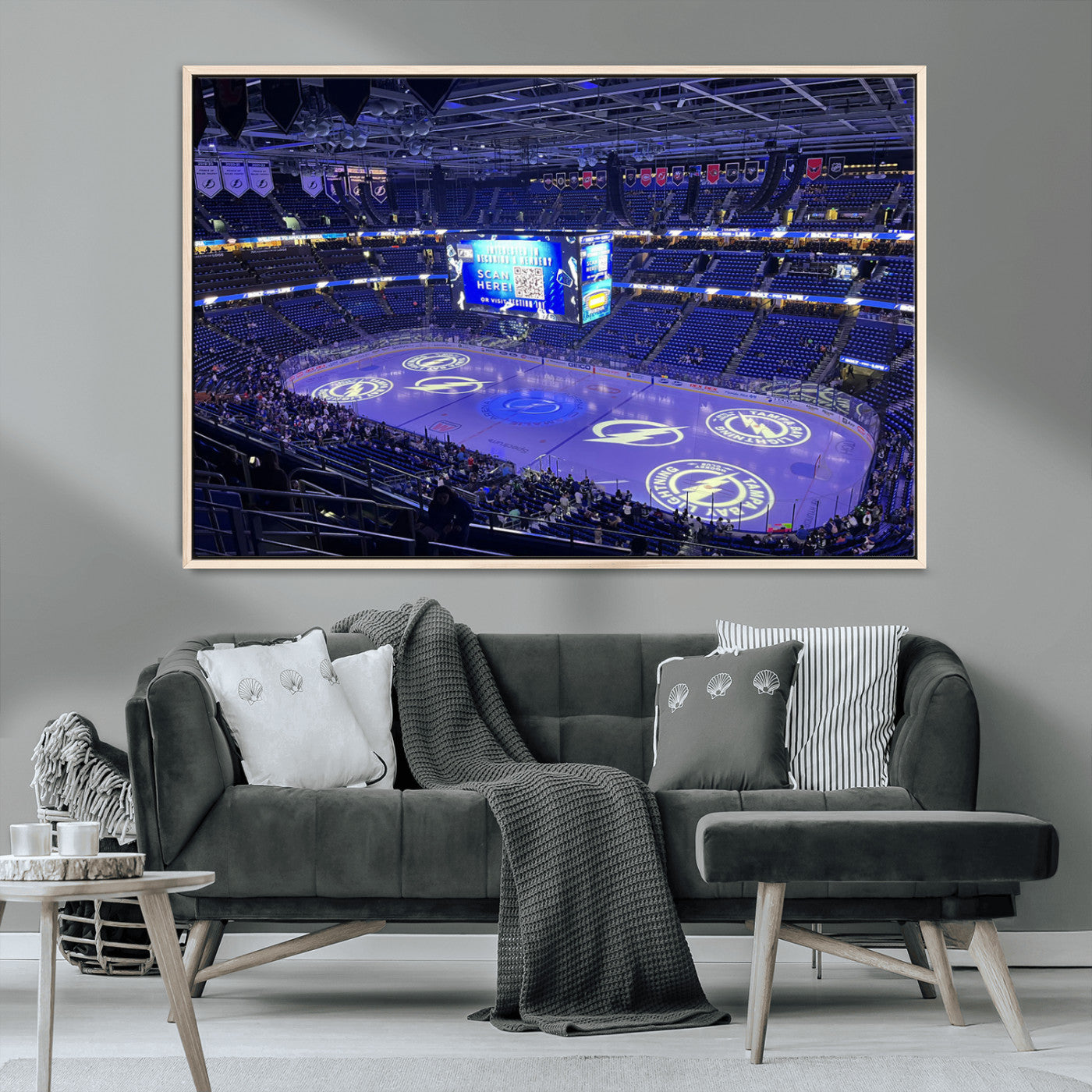 MGV-FC-36X24 - Amalie Arena Florida Wall Art Canvas Print - NHL Hockey Stadium Print Wall Art