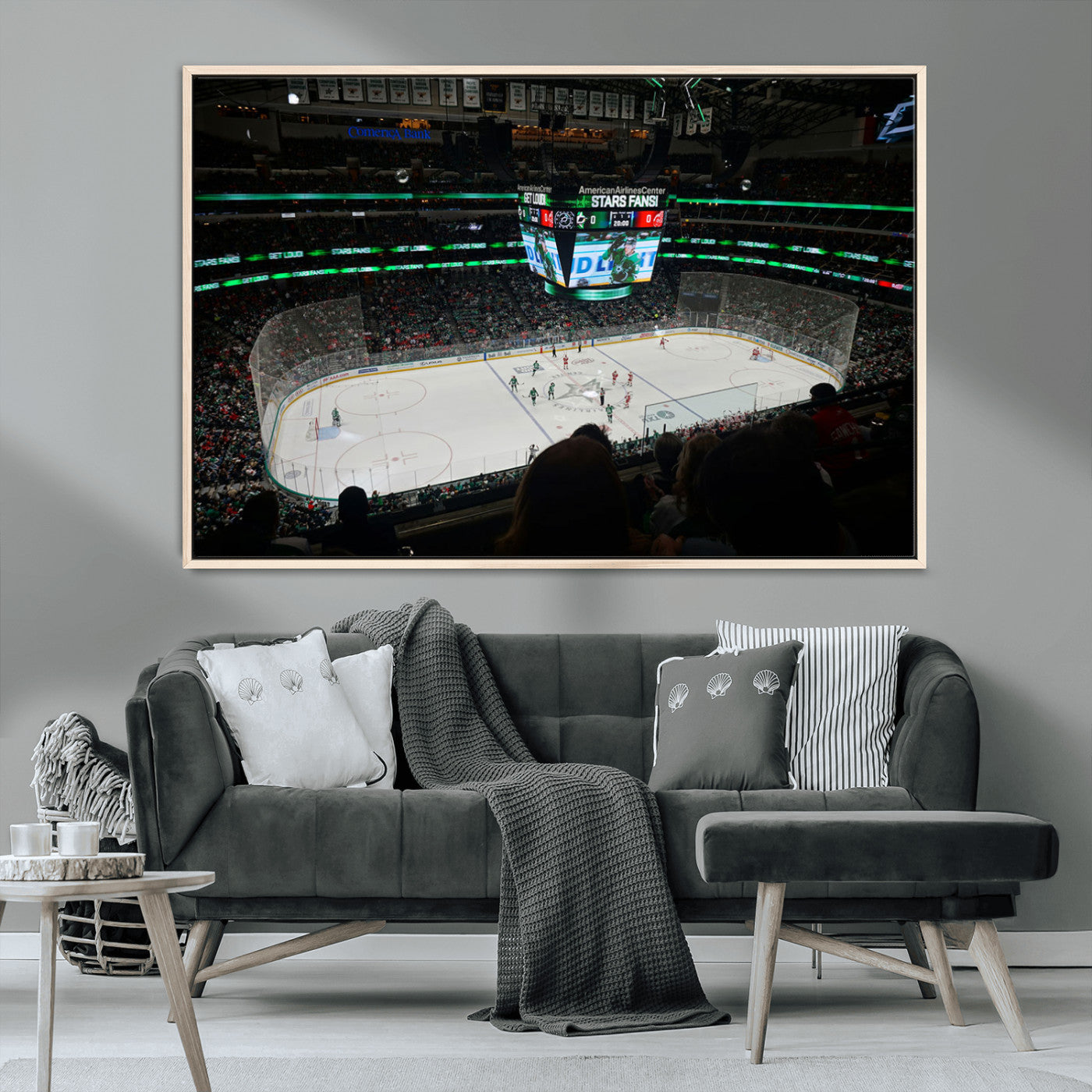 MGV-FC-36X24 - American Airlines Center Dallas Stars Wall Art Canvas Print - Dallas Hockey Arena Stadium Print