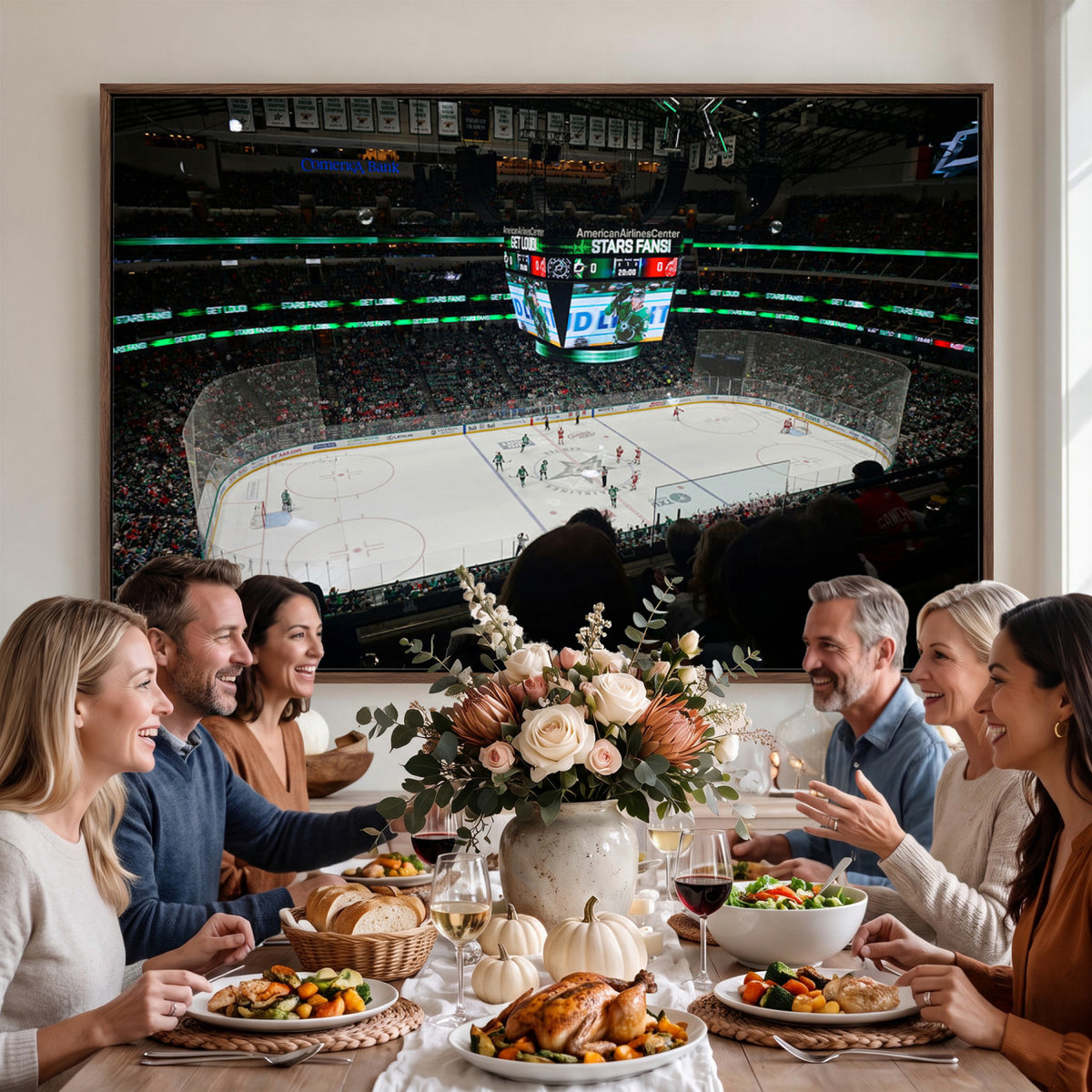 13876-MGV-CV-36X24 - American Airlines Center Dallas Stars Wall Art Canvas Print