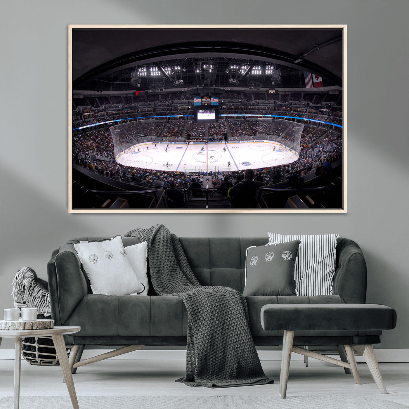MGV-FC-36X24 - Ball Arena Denver Colorado Avalanche Hockey Team Wall Art Canvas Print - Denver Ice Hockey Stadium