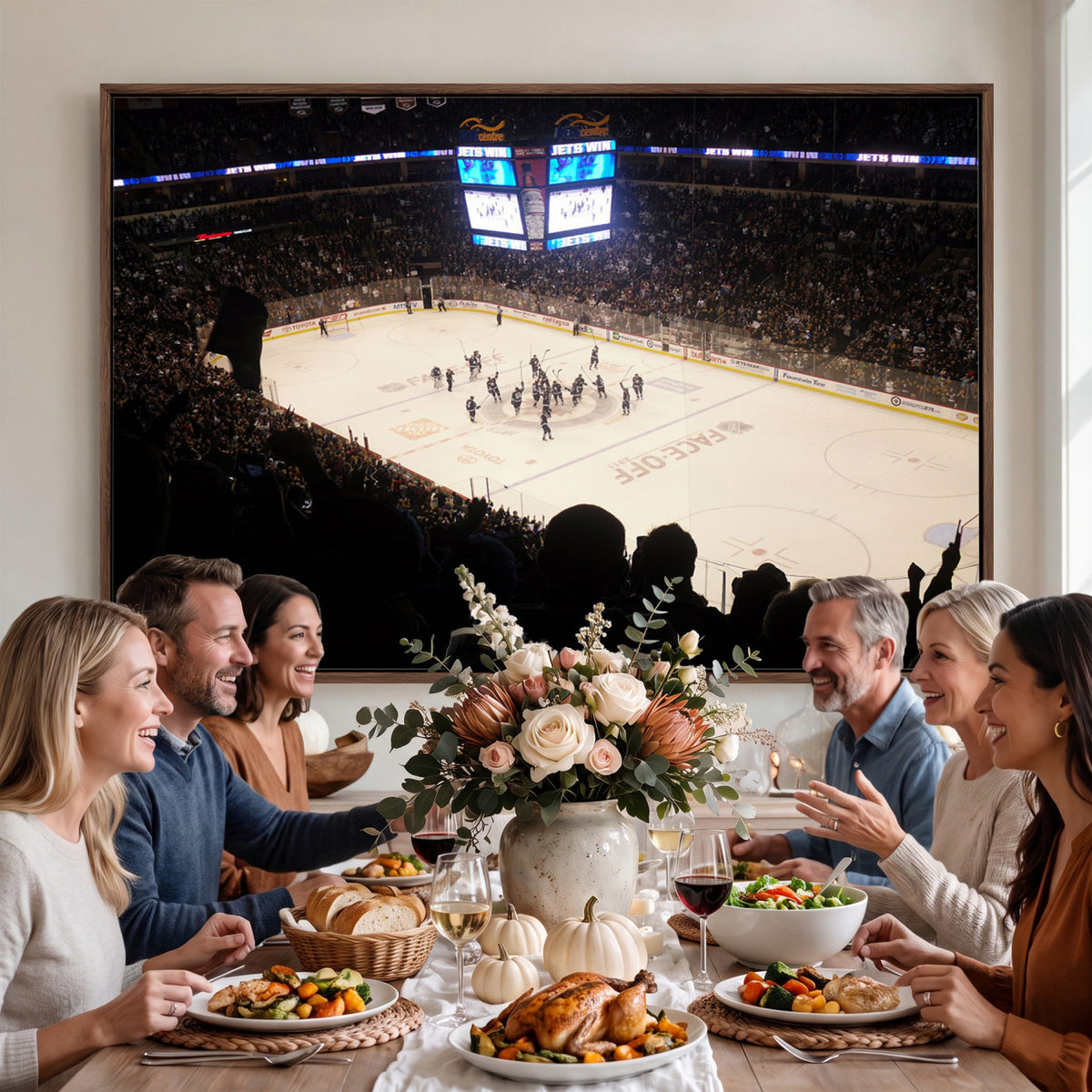 22497-MGV-CV-36X24 - Canada Life Centre Wall Art | Winnipeg Jets Hockey Team Print Canvas | Ready to Hang | Winnipeg Wall