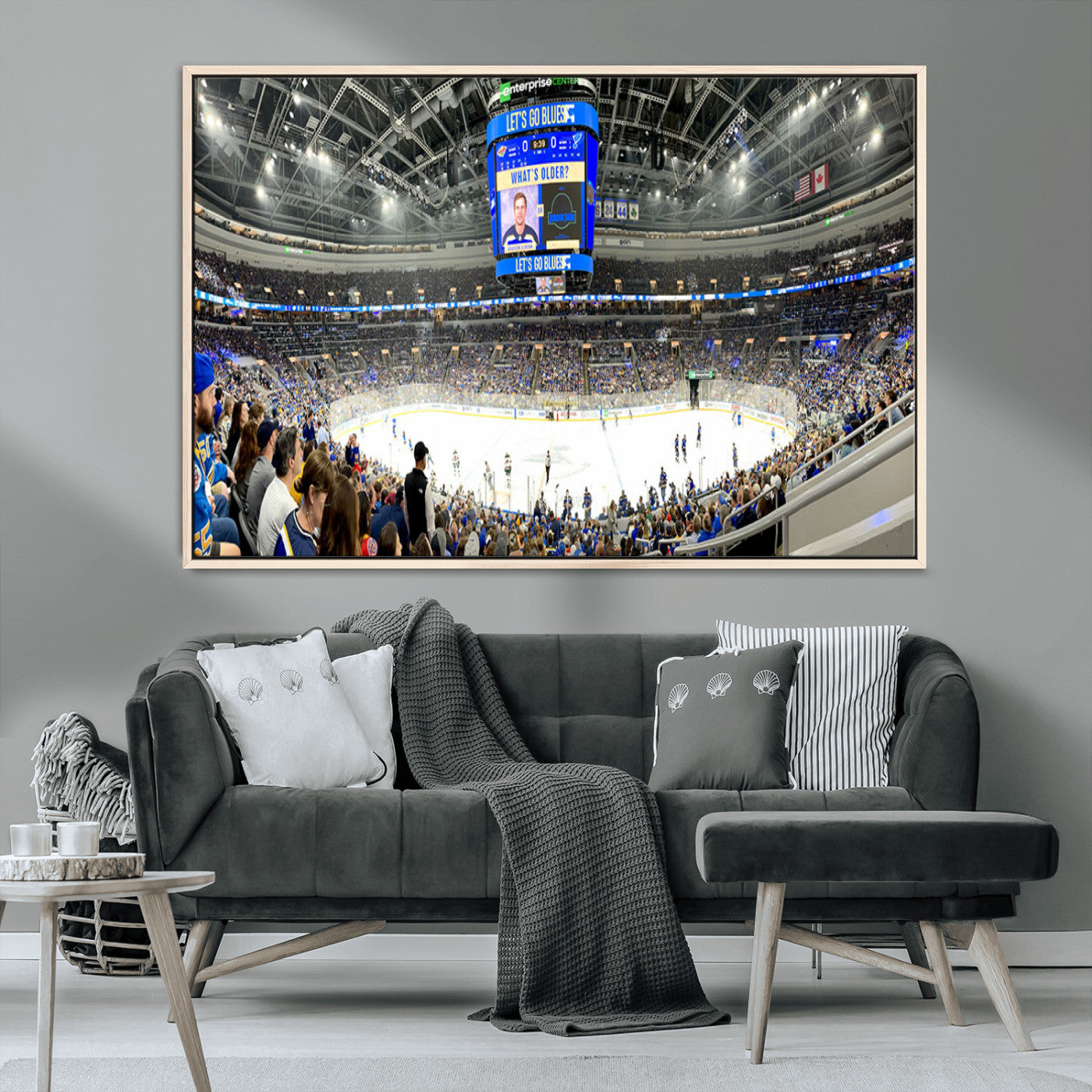 MGV-FC-36X24 - Enterprise Center | Missouri St. Louis Blues Ice Hockey Stadium Wall Art | Canvas Print | Ready to