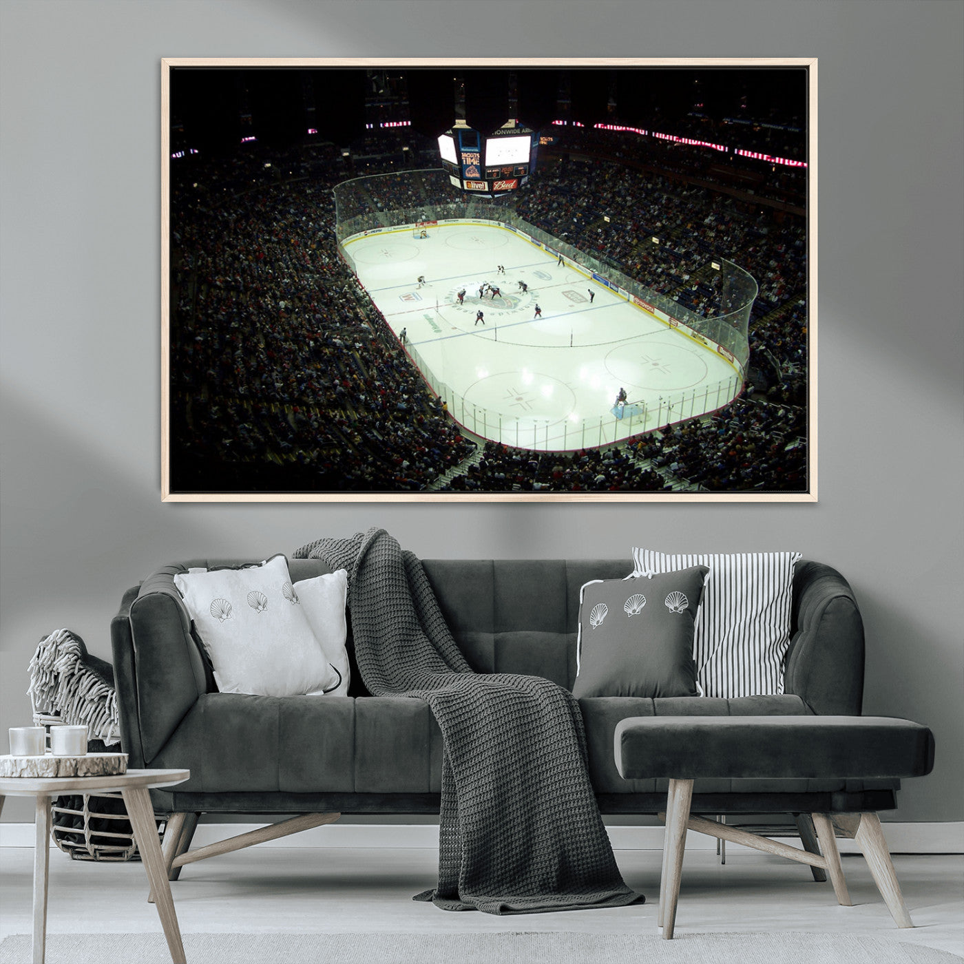 MGV-FC-36X24 - Nationwide Arena Ohio Columbus Blue Jackets Hockey Stadium Canvas Print Wall Art