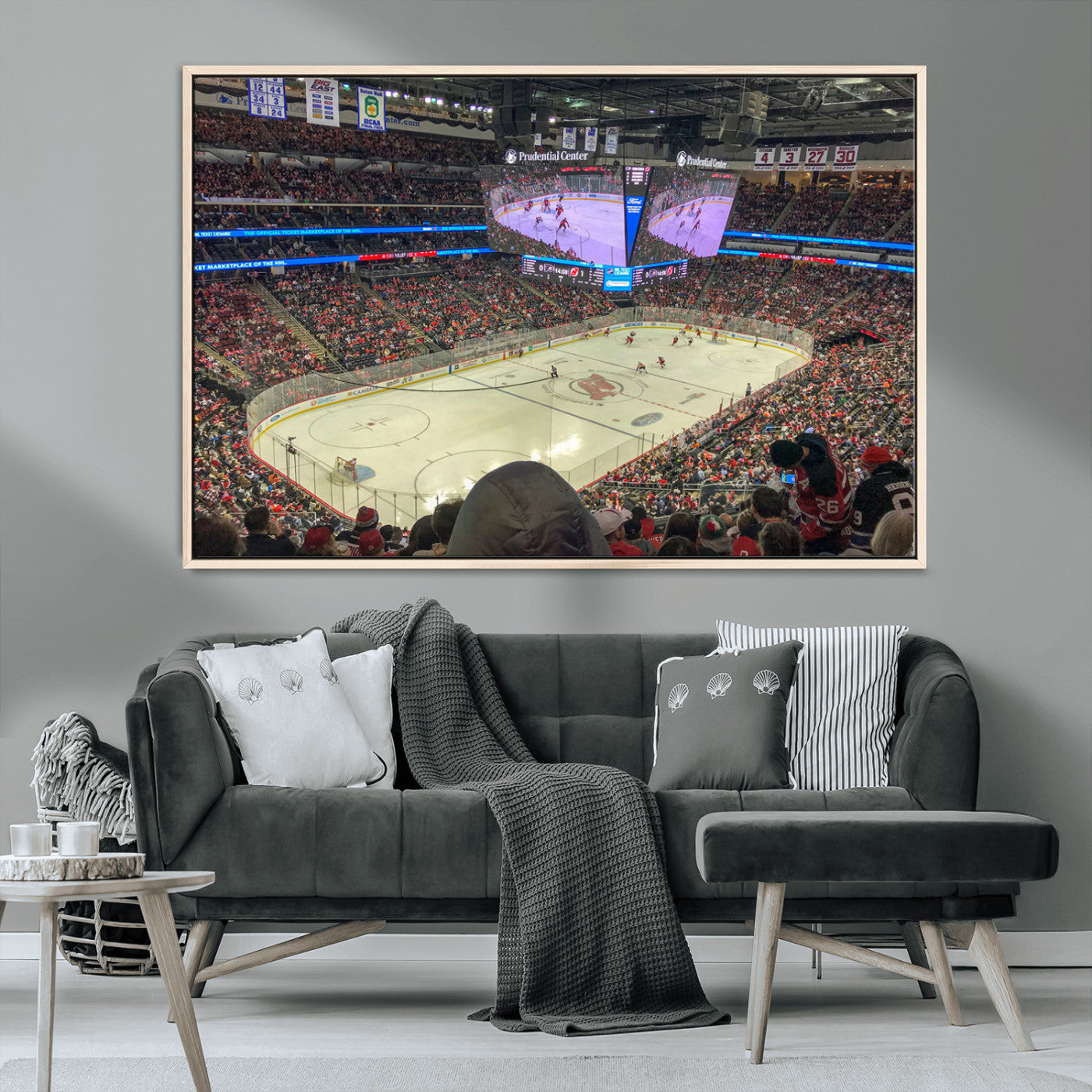 MGV-FC-36X24 - Prudential Center Newark New Jersey Devils Hockey Stadium, New Jersey Devils Hockey Stadium Canvas
