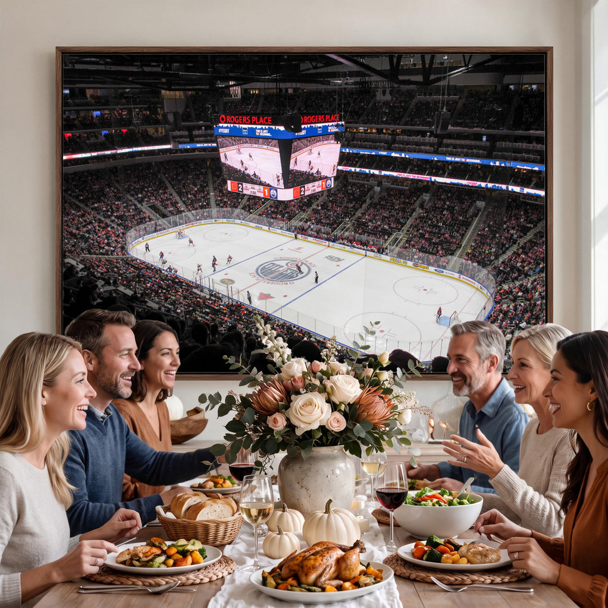 71180-MGV-CV-36X24 - Rogers Place Edmonton Oilers Ice Hockey Stadium Wall Art