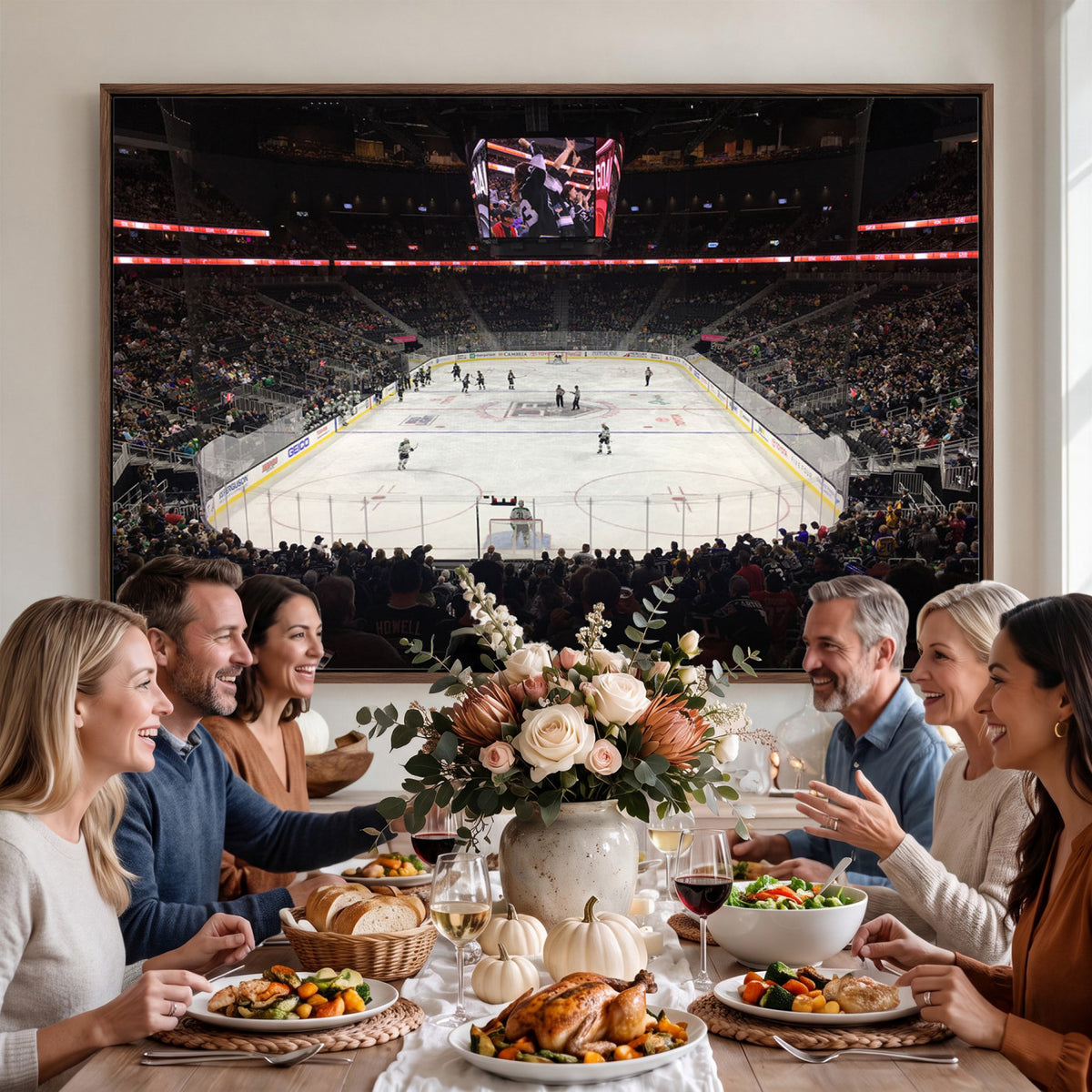 14802-MGV-CV-36X24 - T Mobile Arena Paradise Nevada Vegas Golden Knights Ice Hockey Stadium