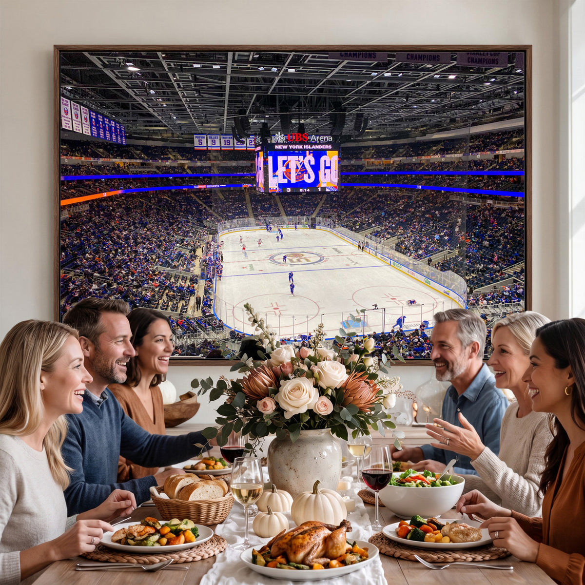 78692-MGV-CV-36X24 - UBS Arena Elmont New York Islanders Ice Hockey Wall Art, UBS Arena Elmont Wall Art Canvas Print
